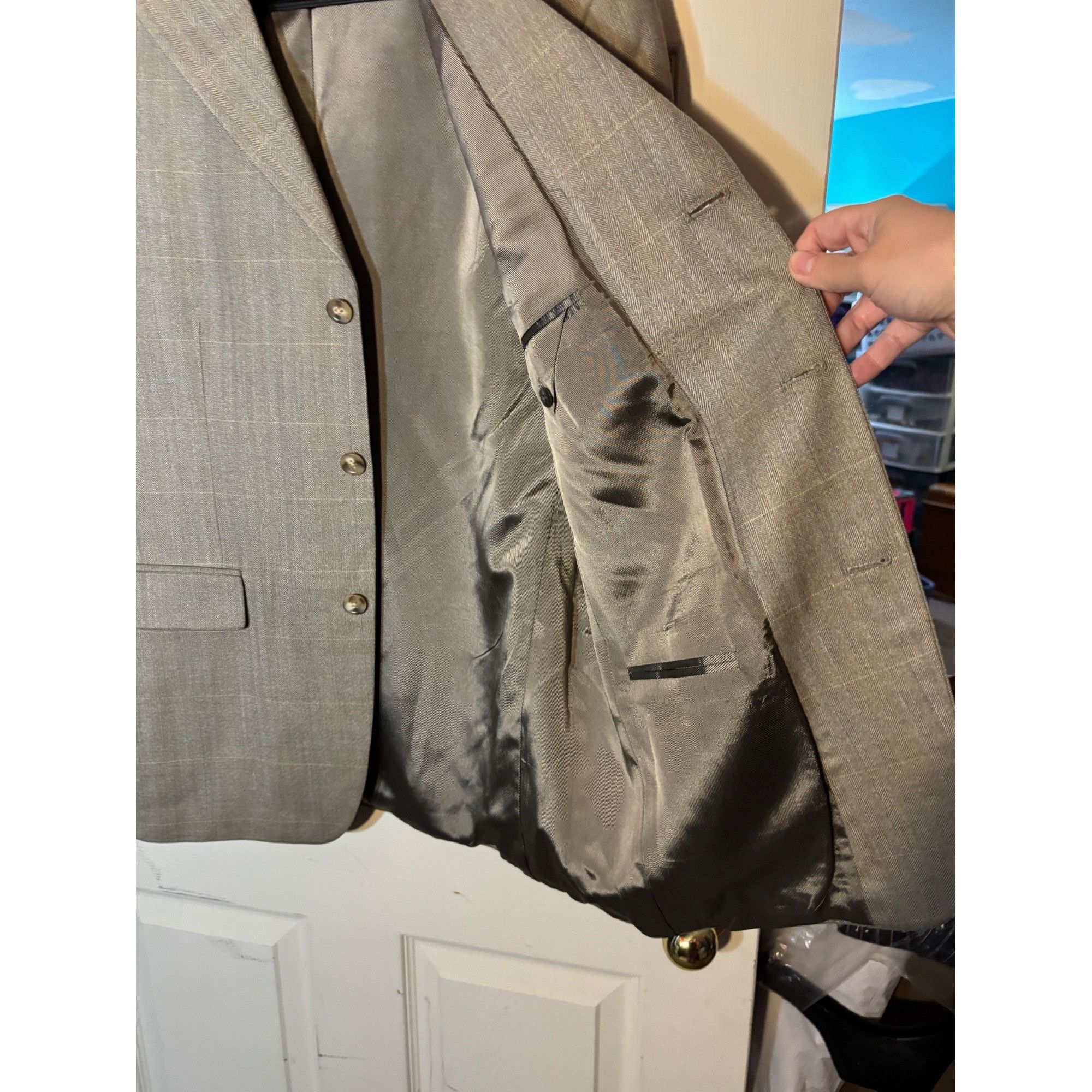 Oscar De La Renta Oscar de la Renta Men’s Blazer – Size 40R – Classic Wool - N Size 40R - 5 Thumbnail