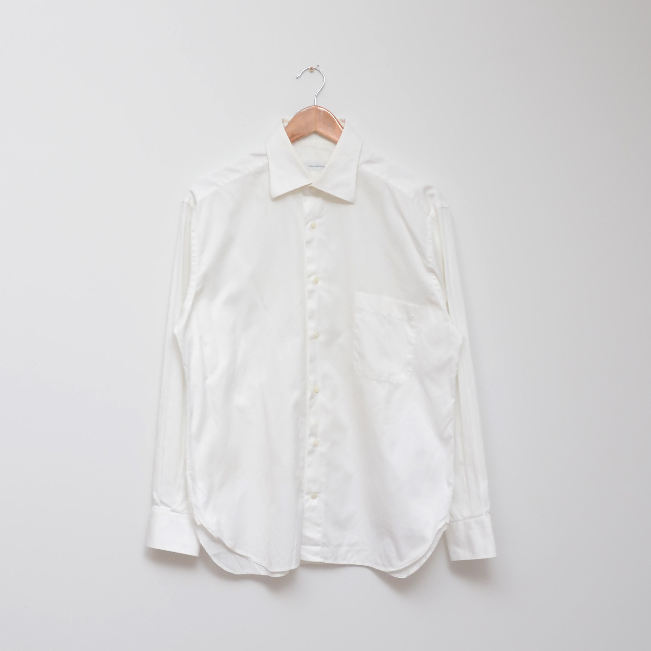 Ermenegildo Zegna Shirt Men's 41 16 L White Stripe Classic
