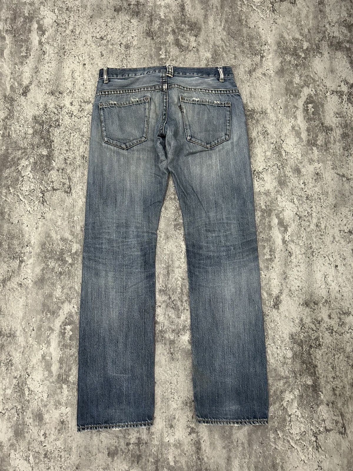 Beams Plus × Japanese Brand Beams Japan Faded Wash Distressed Jeans Size US 31 - 2 Thumbnail
