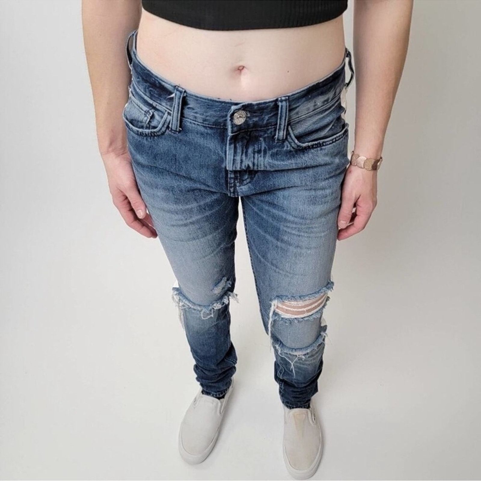 Pacsun PacSun Vertical Stretch Stacked Skinny Striped Jeans Size 30" / US 8 / IT 44 - 10 Thumbnail