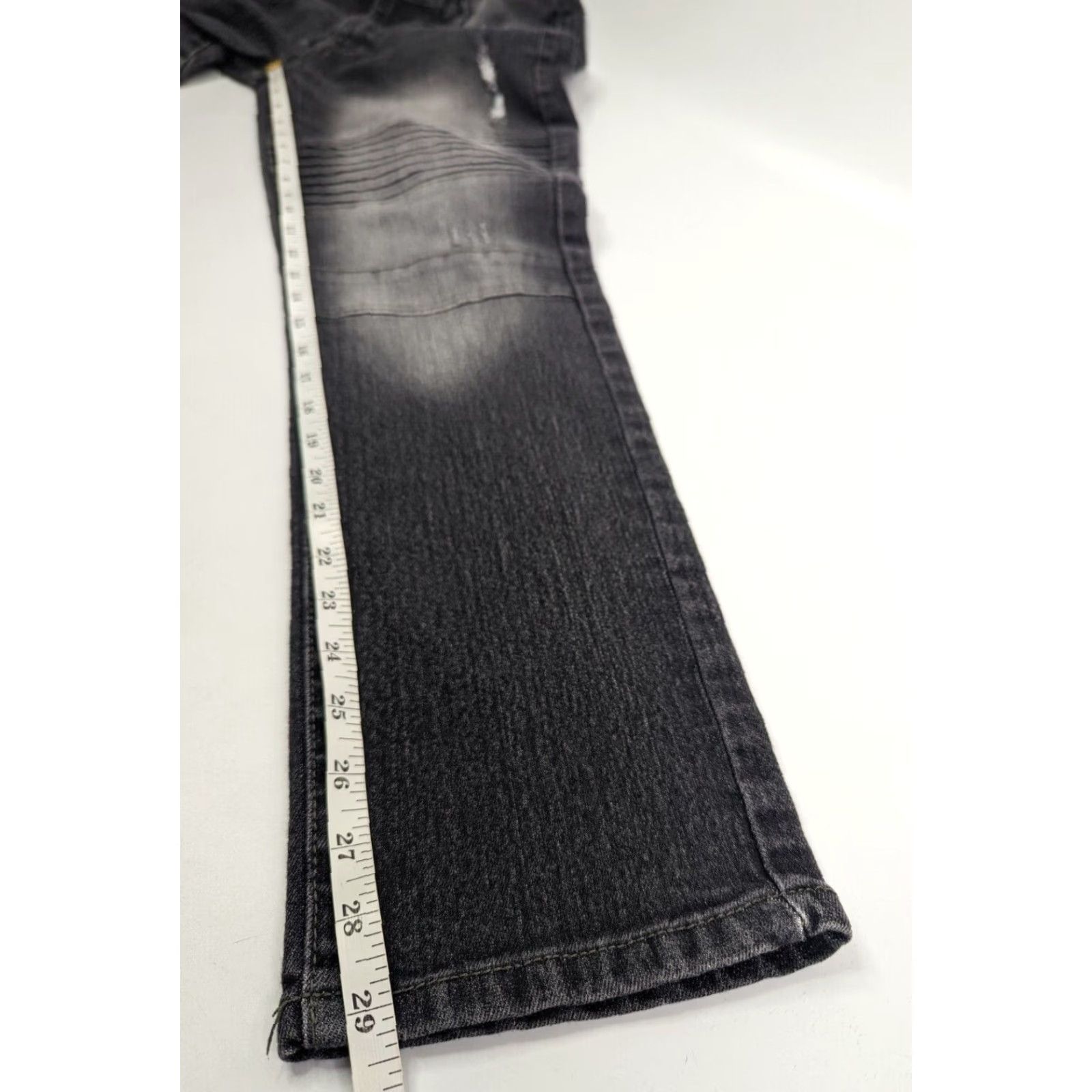 Southpole Southpole Jeans Mens 32x30 Skinny Black Stretch Distressed Paneled Moto Stacked Jeans Size US 32 / EU 48 - 6 Thumbnail