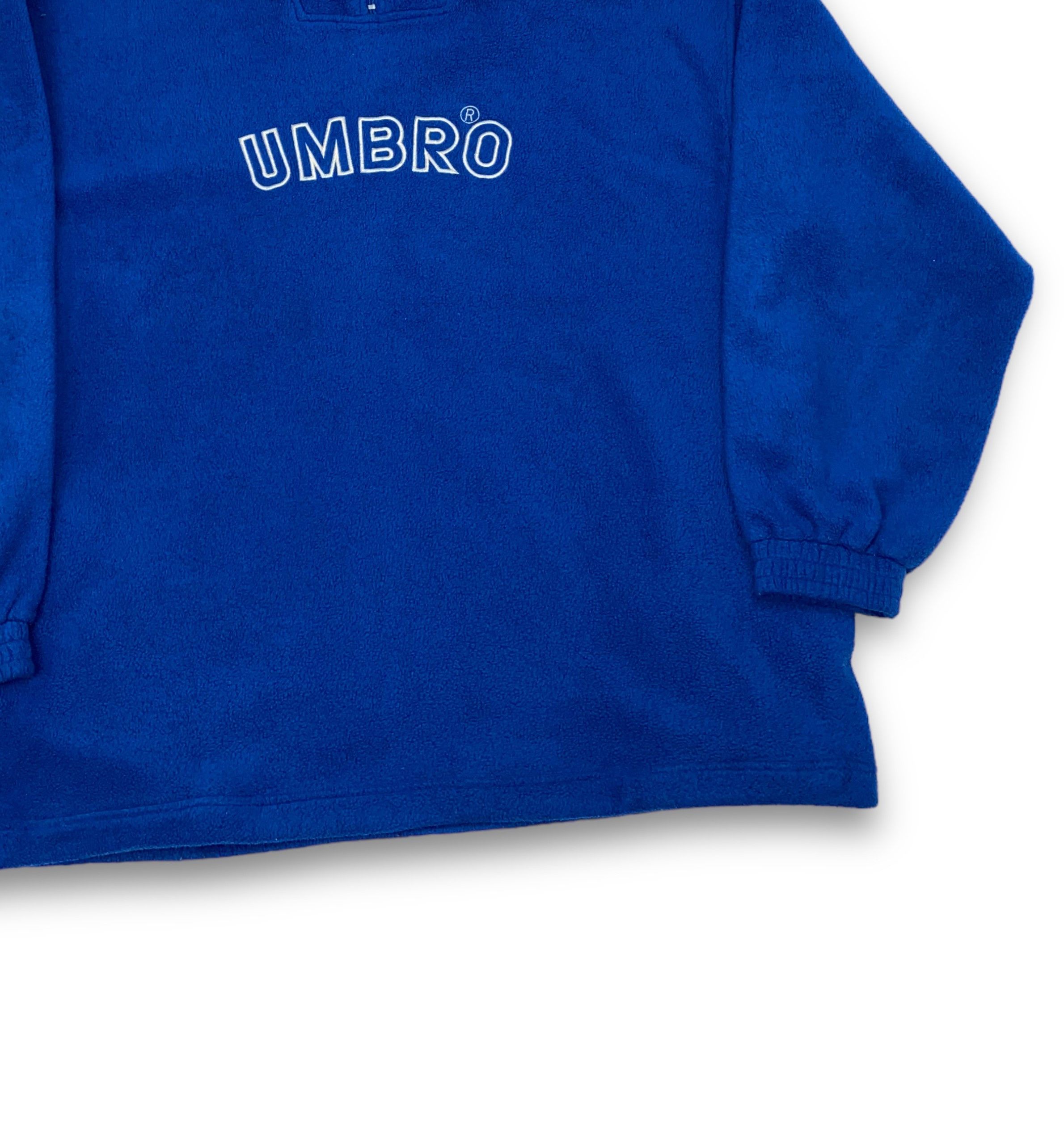 Umbro 90s Vintage UMBRO Sea Blue 1.3 Fleece M528 Size US XXL / EU 58 / 5 - 2 Thumbnail