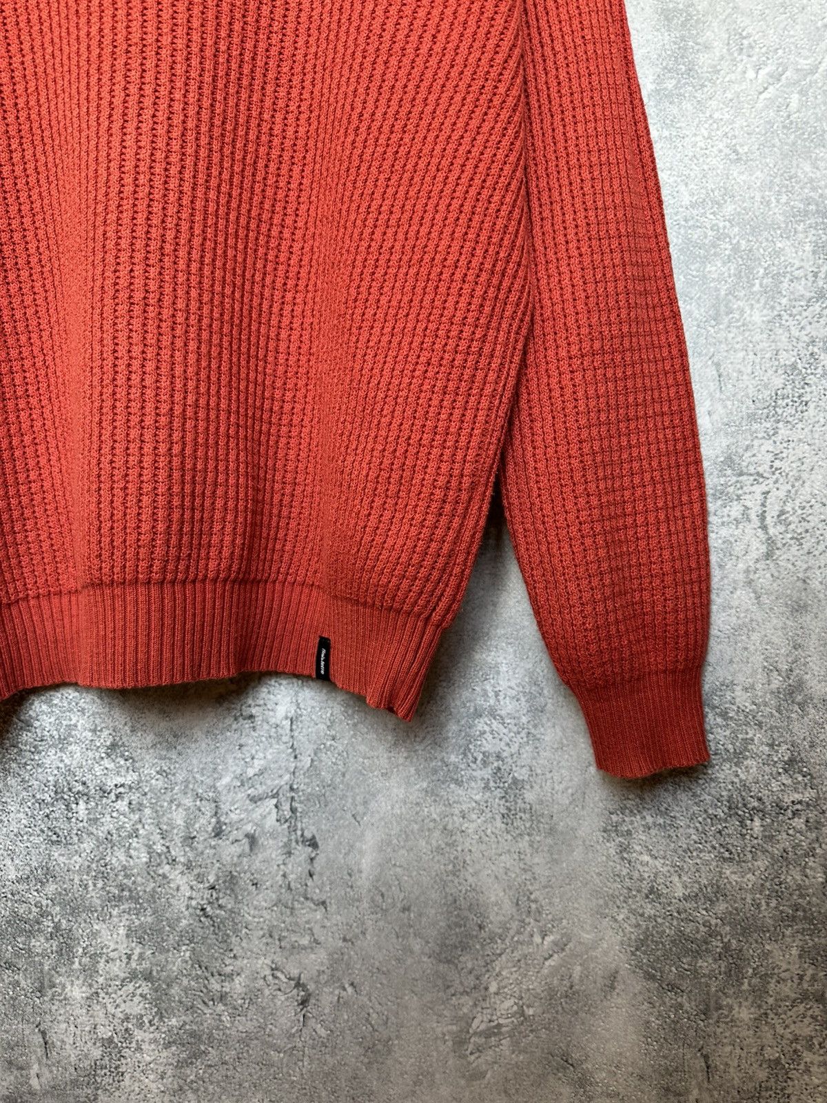 Finisterre Finisterre Waffle Knit Plaid Sweater Jumper Orange LS Size M / US 6-8 / IT 42-44 - 9 Thumbnail