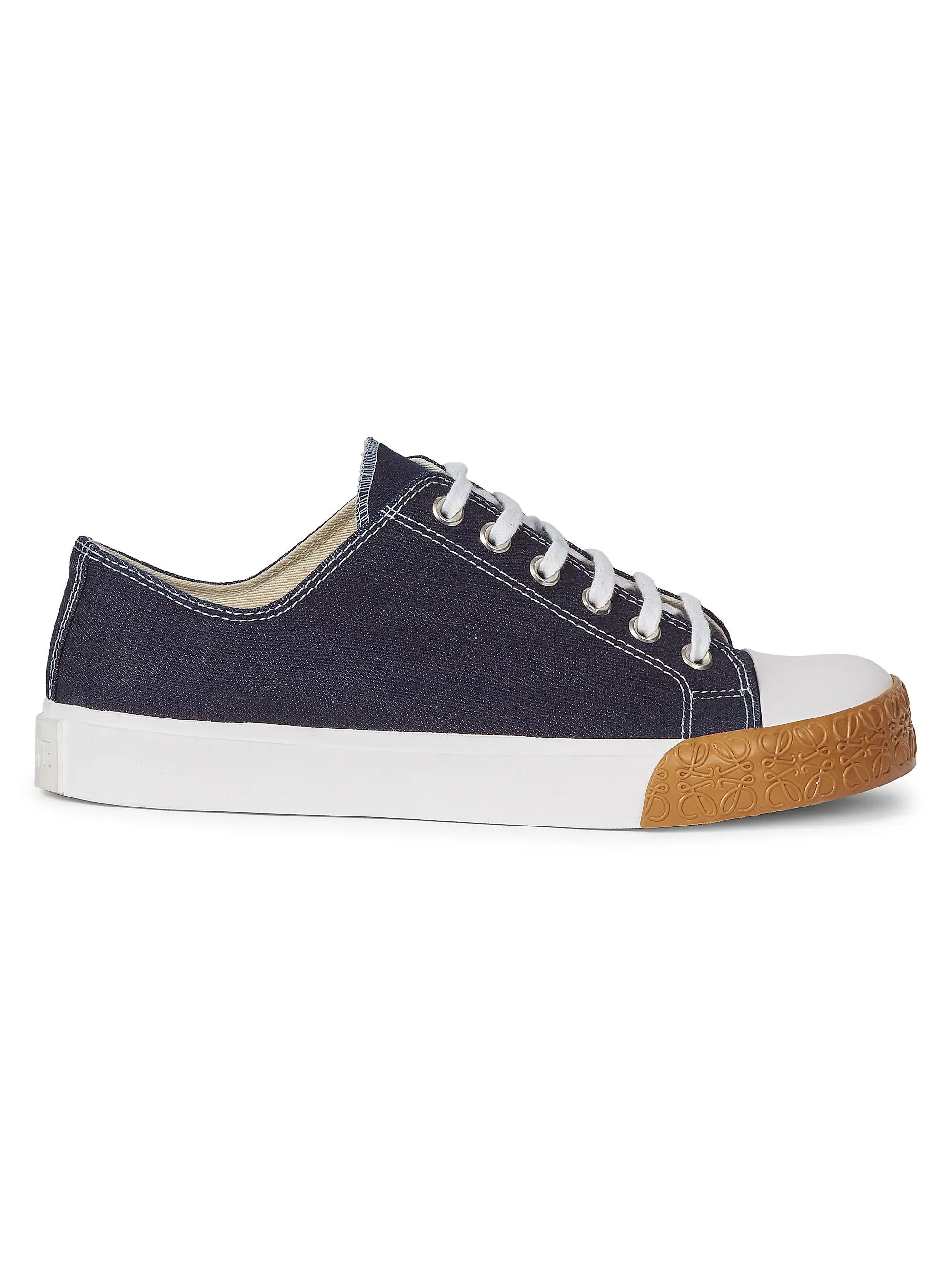os11x0725 Bloc Lace-Up Sneakers in Raw Denim