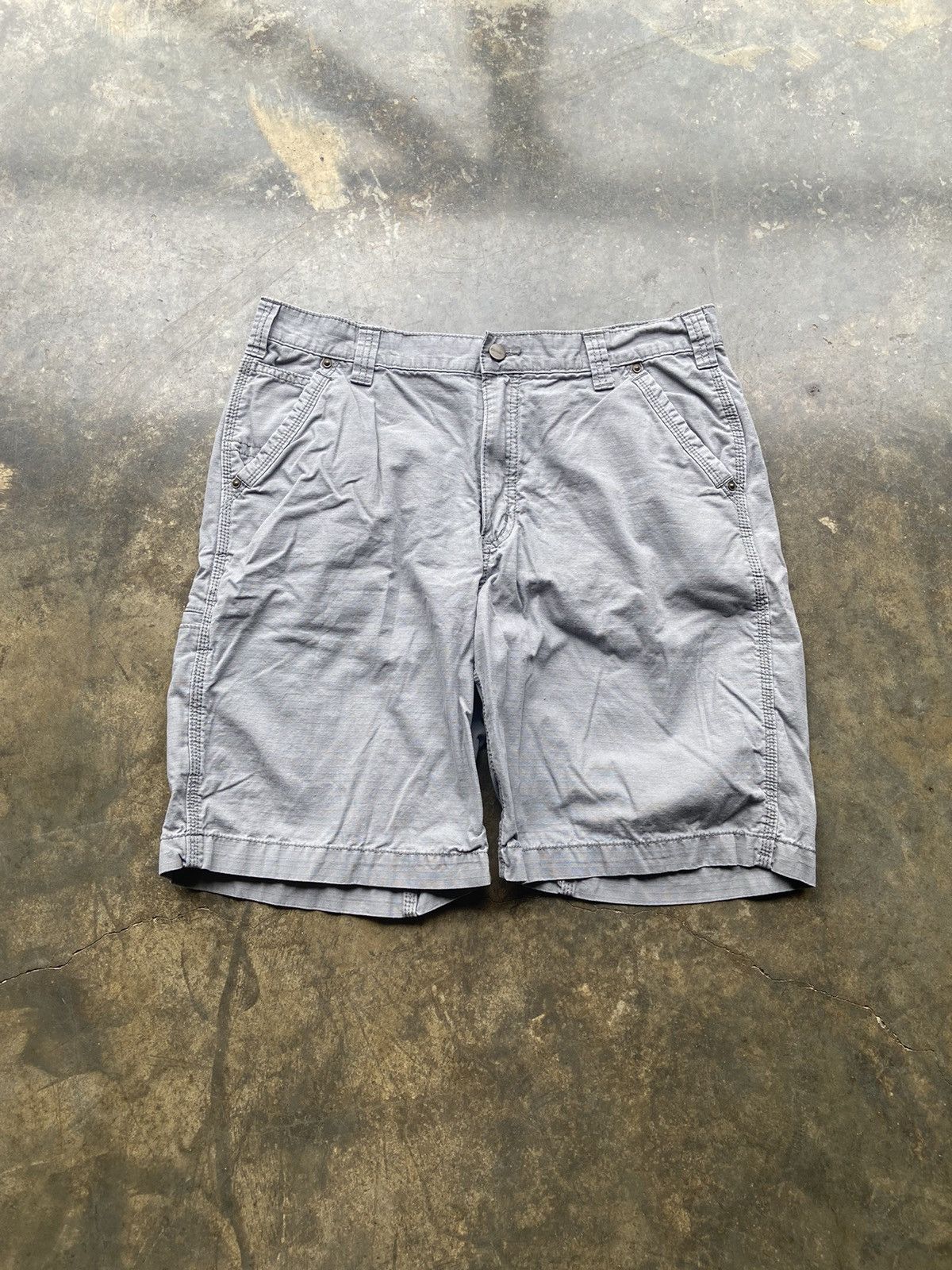 Carhartt Vintage Baggy Y2K Grey Carhartt Work Shorts Size 36 Size US 36 / EU 52 - 2 Thumbnail