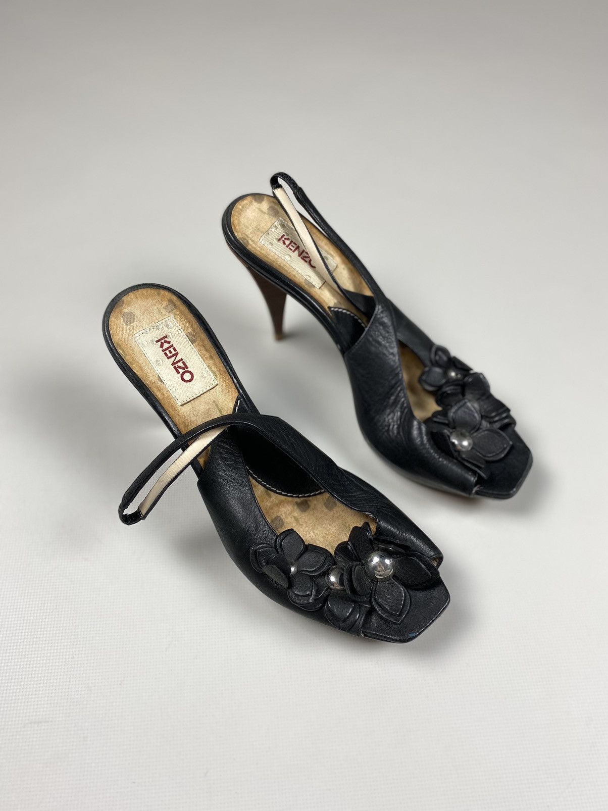 Kenzo × Vintage Kenzo vintage ladies leather heels size 39 Size US 8.5 / IT 38.5 - 3 Thumbnail