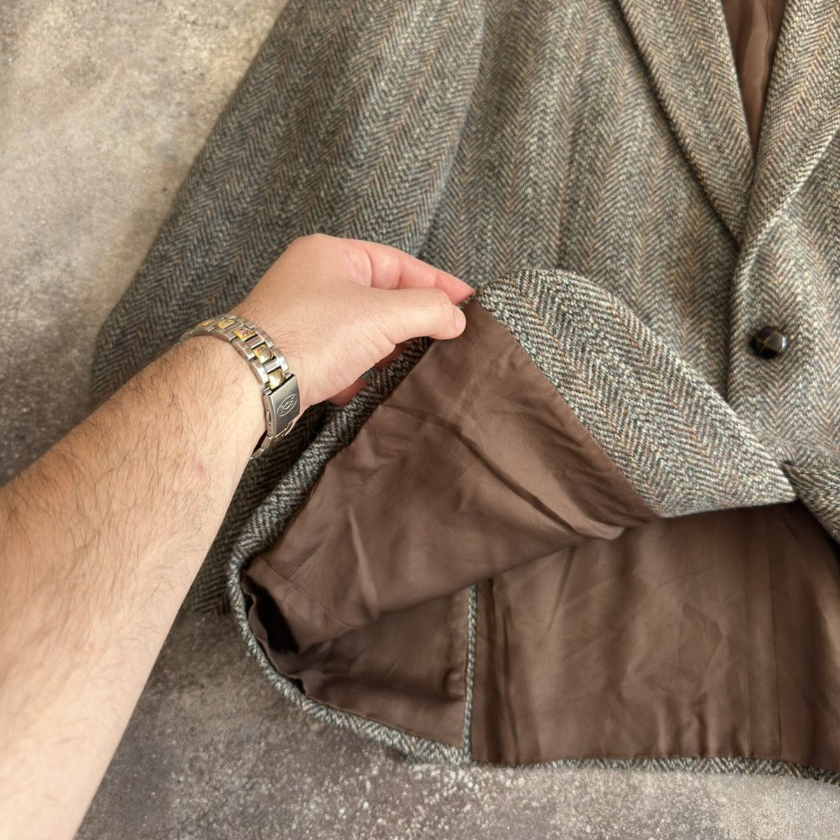 Harris Tweed × Vintage Harris Tweed Vintage Retro Wool Coat Size US L / EU 52-54 / 3 - 12 Thumbnail