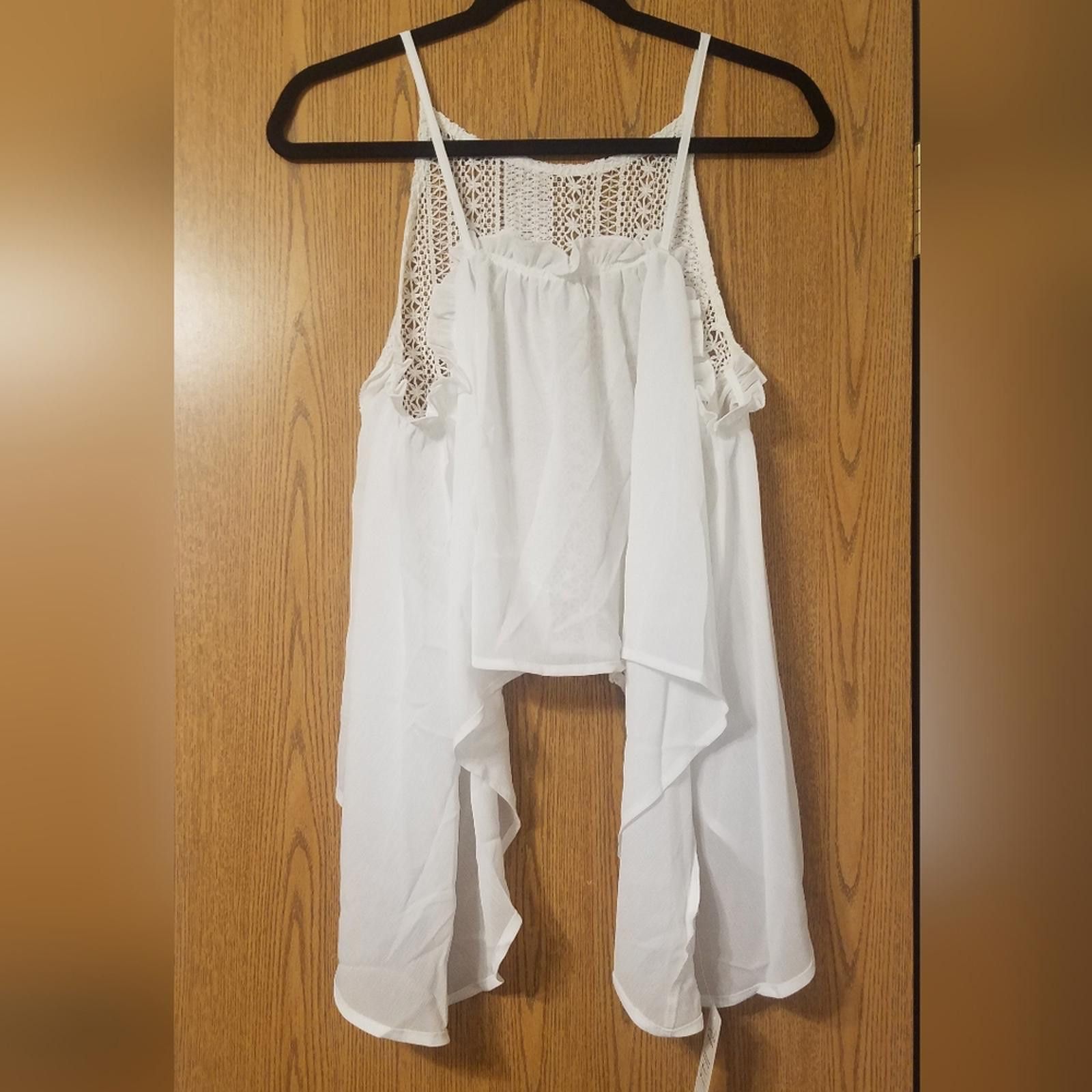 Other NWT White Crochet High-Low Tank Top Size Small Size S / US 4 / IT 40 - 2 Thumbnail
