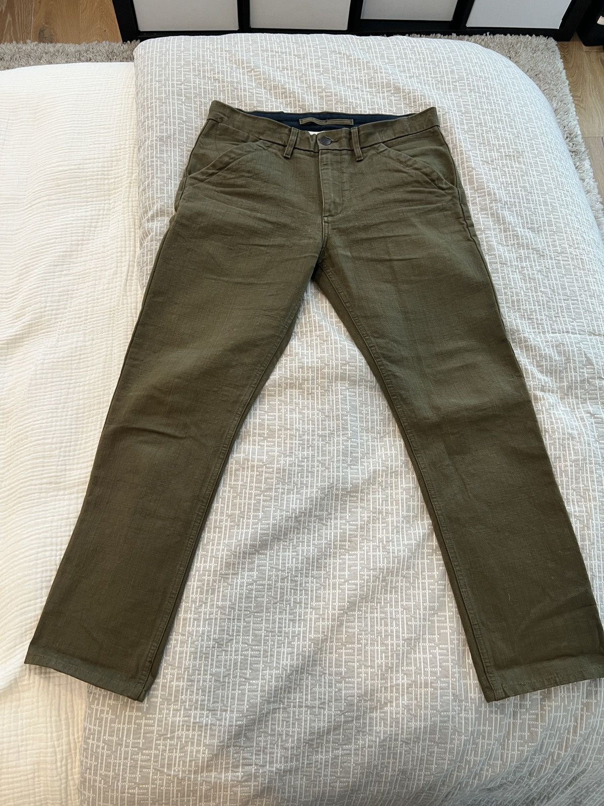 Freenote Cloth Workers Chino 14 Ounce Slub Army Green Size US 32 / EU 48 - 2 Thumbnail