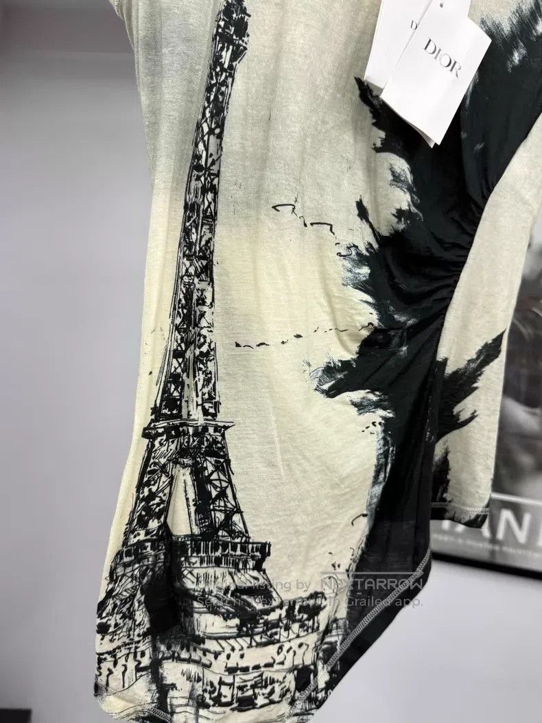 Dior Dior Eiffel Tower Printed Irregular Vest Size M / US 6-8 / IT 42-44 - 2 Thumbnail