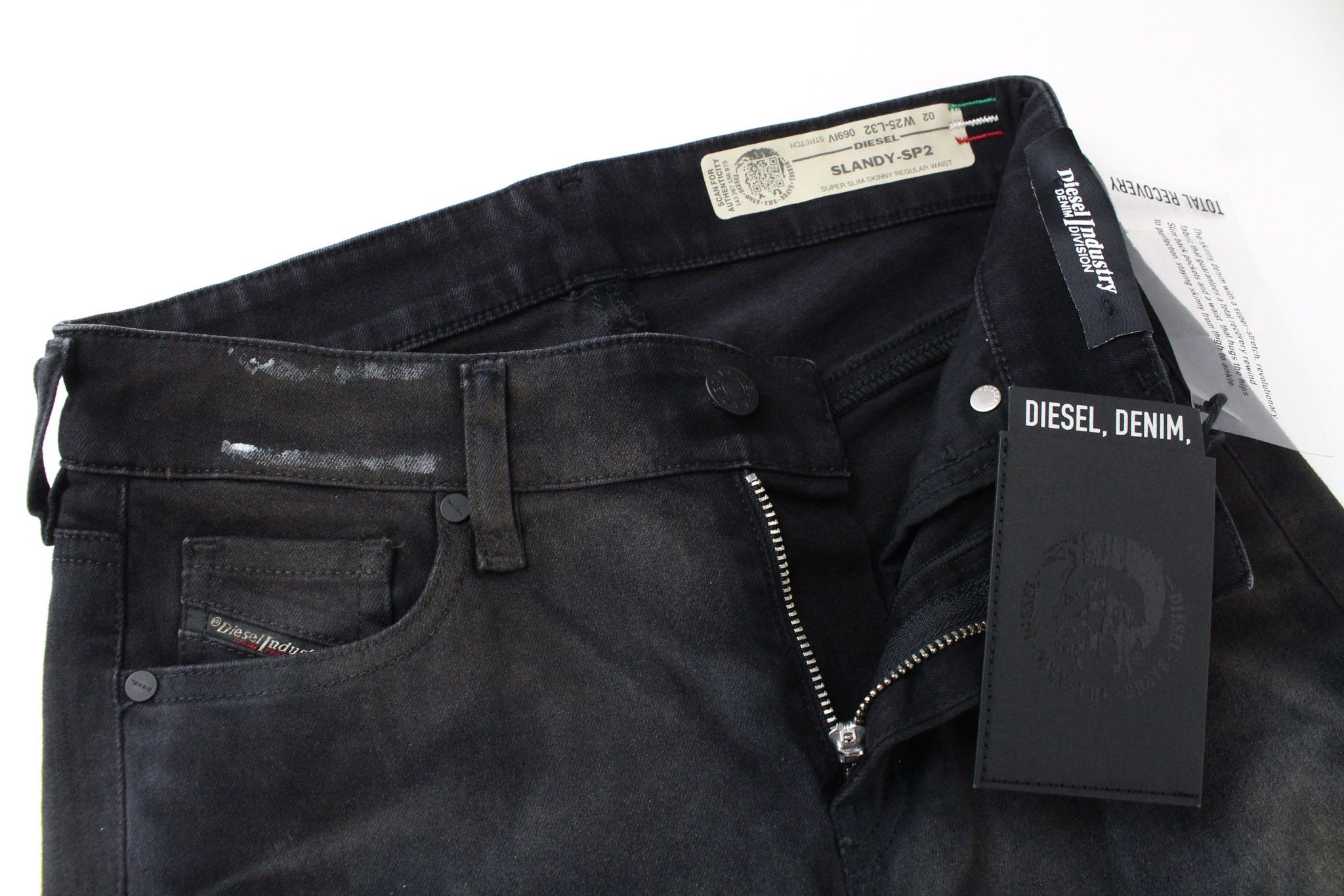 Diesel SLANDY-SP2 069IV W25/L32 Grey Jeans 71253 Size 25" / US 0 / IT 36 - 5 Thumbnail