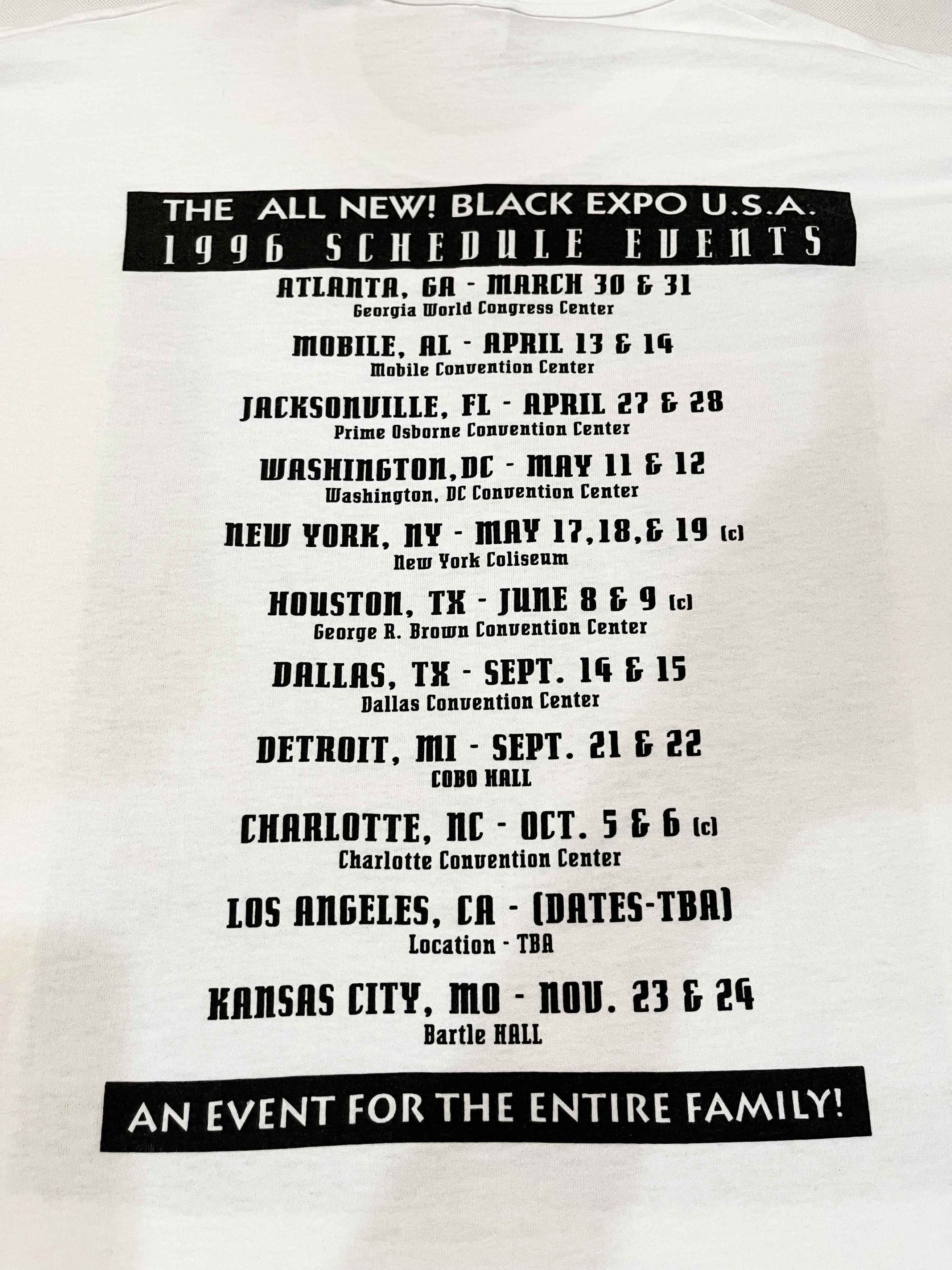 Fruit Of The Loom × Vintage Vintage Fruit of the Loom 1996 Black Expo BEU T-Shirt Size US XL / EU 56 / 4 - 5 Thumbnail