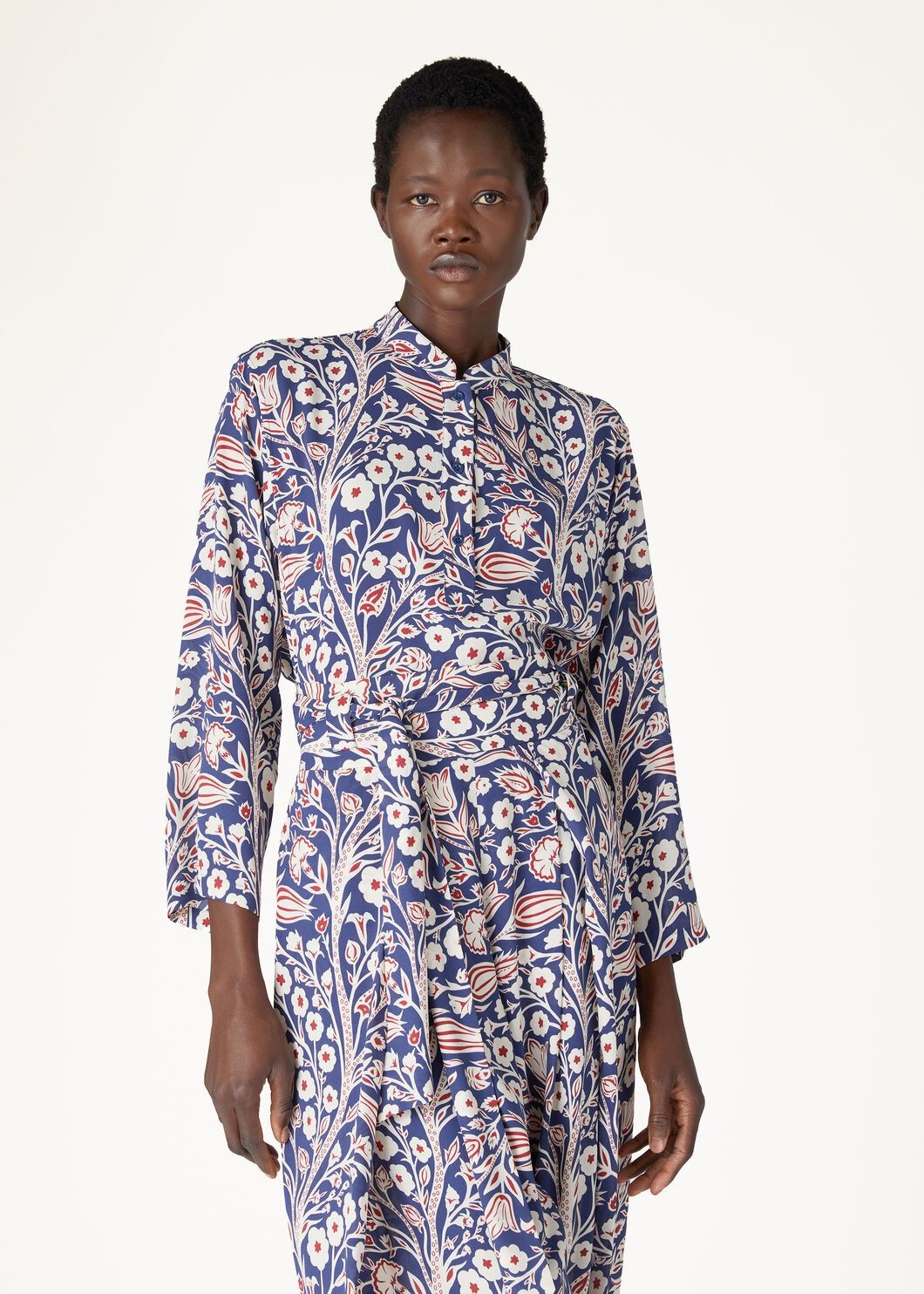 Loro Piana o1srvl11e0725 FAN8192 Sophia Silk Shirt in Multicolor Size XS / US 0-2 / IT 36-38 - 4 Thumbnail