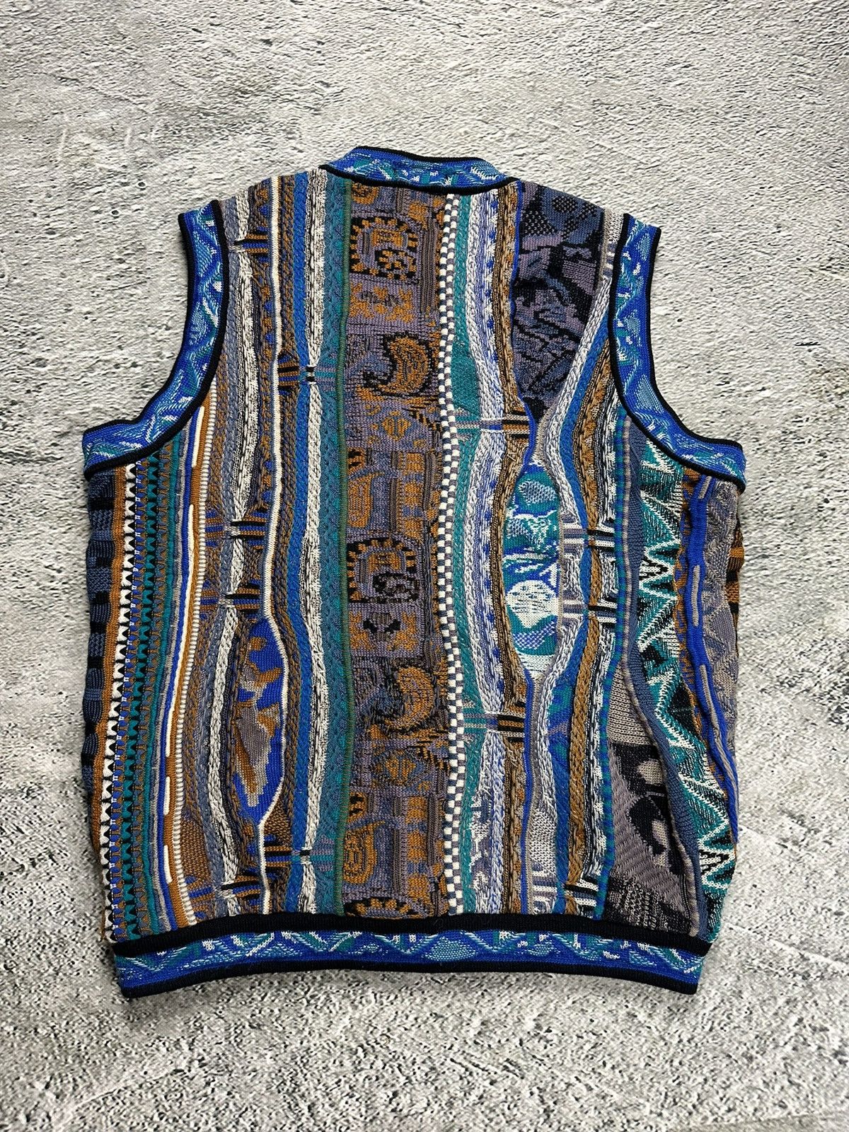 Vintage Modigliani sweater vintage blue cardigan button up vest Size US L / EU 52-54 / 3 - 9 Thumbnail