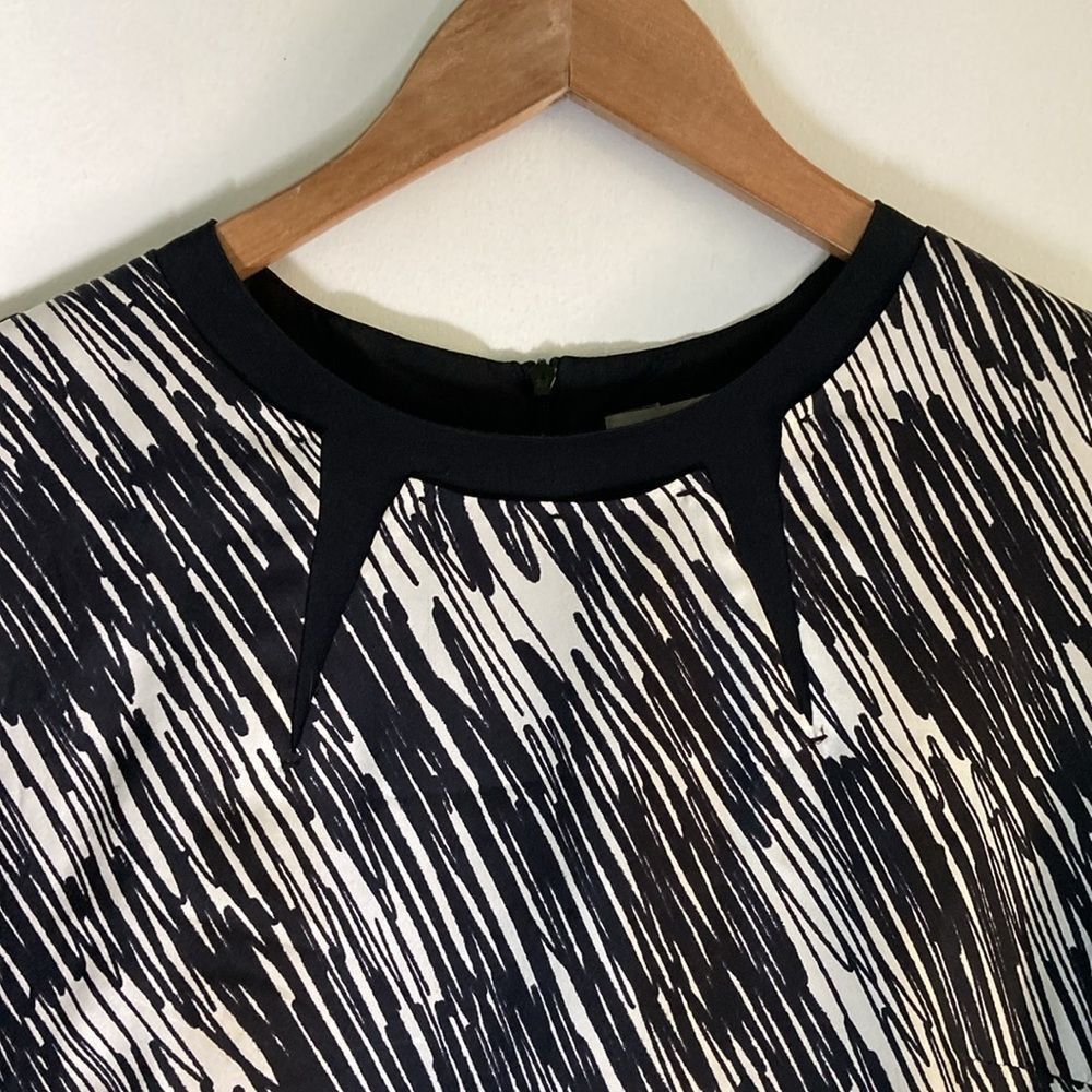 Sportmax Max Mara Sportmax Women’s Size 10 Black White Scribble Print Size L / US 10 / IT 46 - 3 Thumbnail