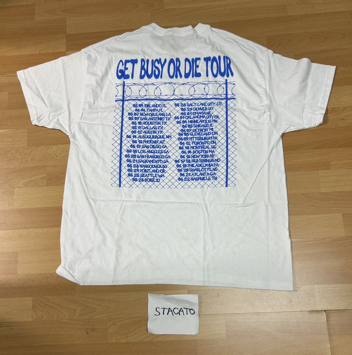 Rap Tees × Vintage $NOT Don’t Get Lost in the Mosh Pit Tee White/Blue XXL Size US XXL / EU 58 / 5 - 3 Thumbnail