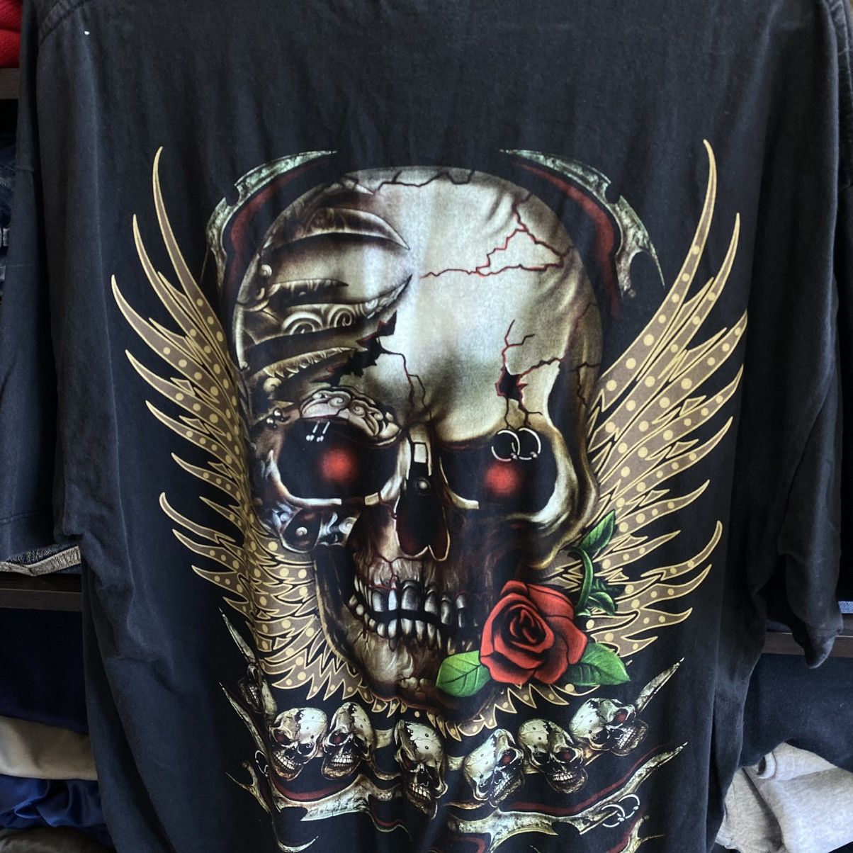 Band Tees Vintage Wild Big Skeleton Skull logo 90’s streetwear tee Size US XL / EU 56 / 4 - 8 Thumbnail