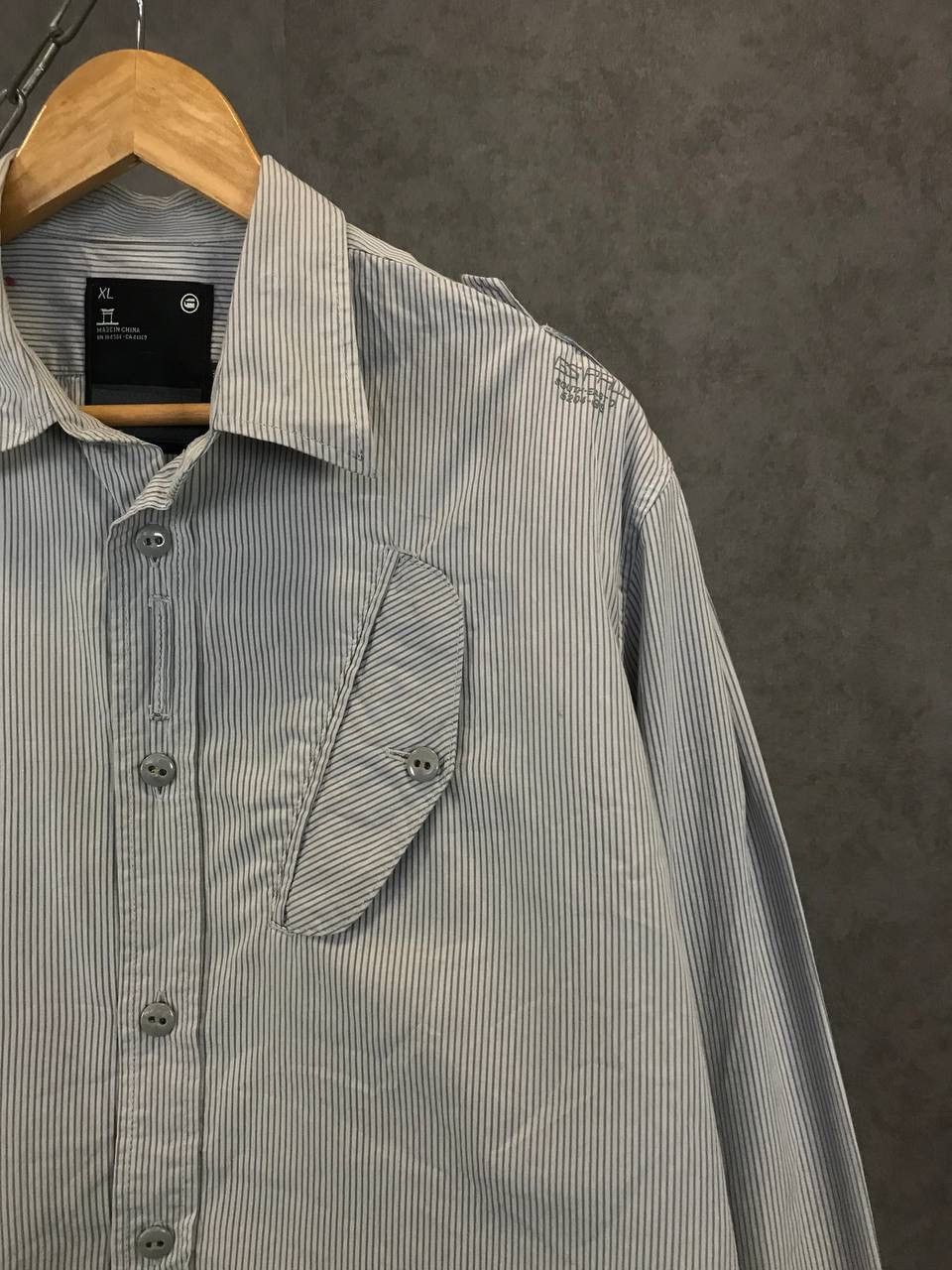 G-Star G Star Raw avant garde striped shirt Size US XL / EU 56 / 4 - 2 Thumbnail