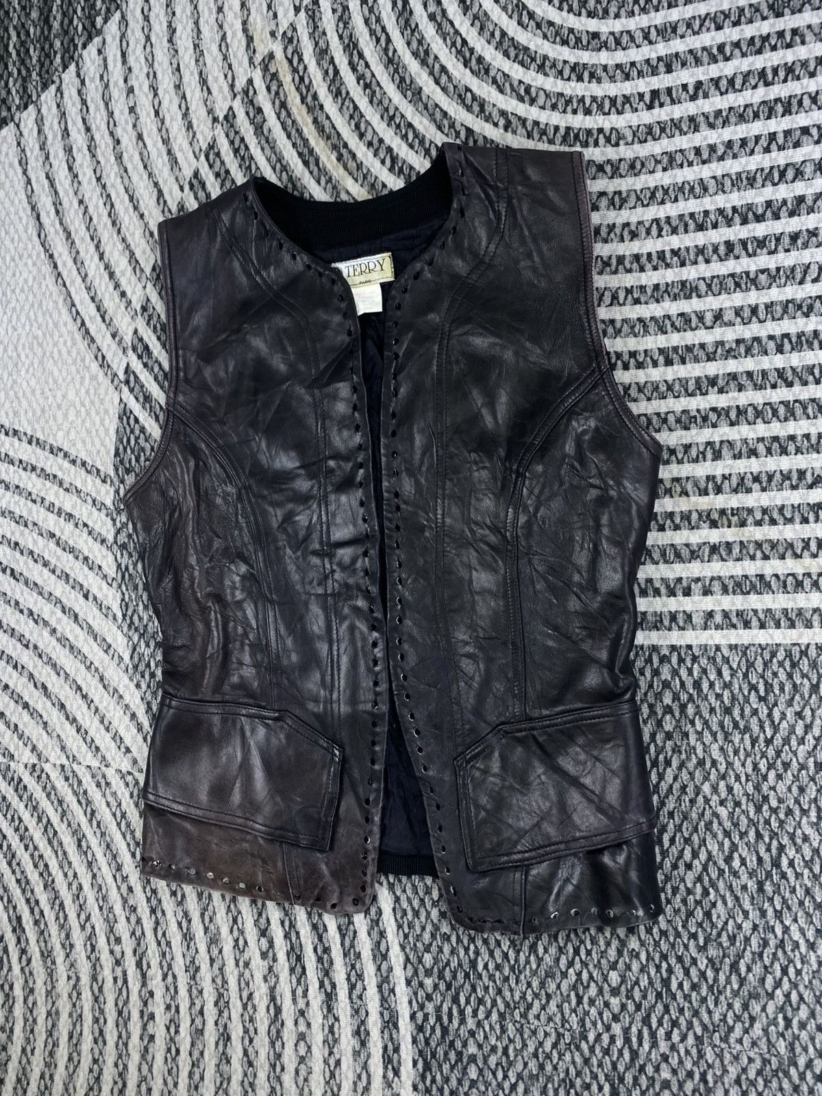Vintage Vintage Terry Paris Twin Creek Leather Vest Size US S / EU 44-46 / 1 - 4 Thumbnail