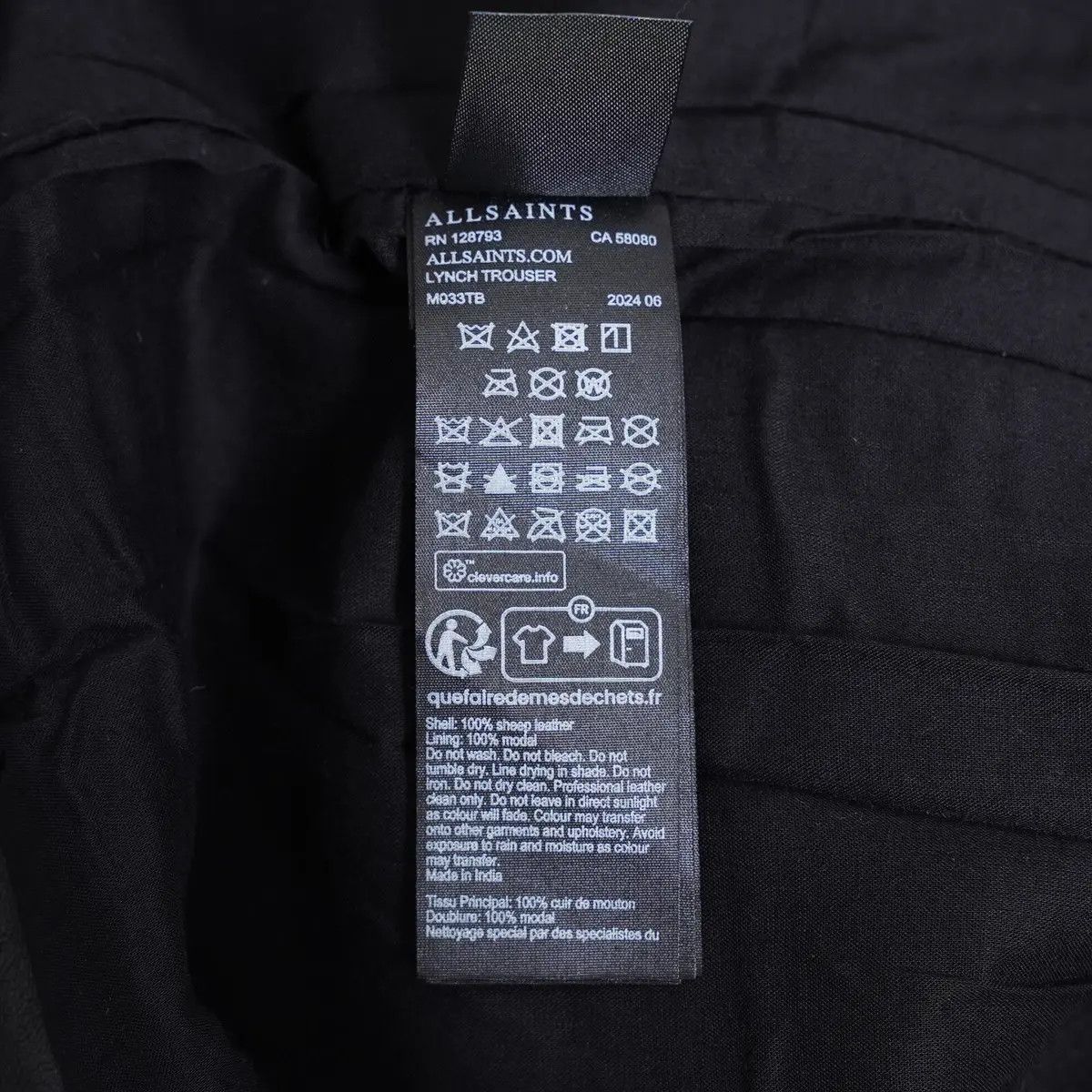Allsaints AllSaints Lynch Leather Pants (Tailored Fit) – Size M Size US 32 / EU 48 - 6 Thumbnail