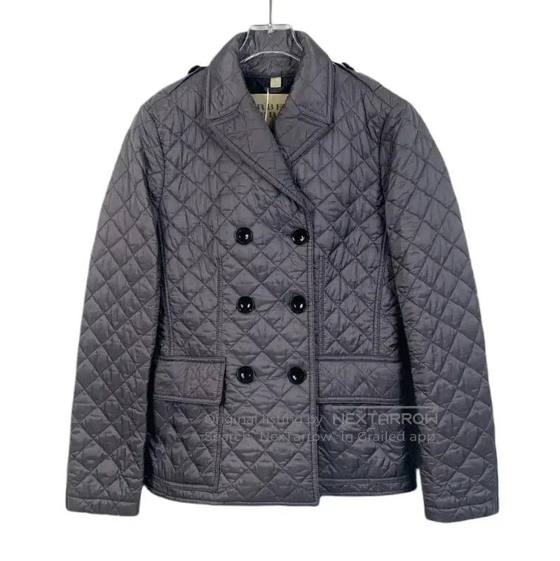 Burberry Burberry Women's Gray Quilted Down Coat. Size S / US 4 / IT 40 - 1 Thumbnail