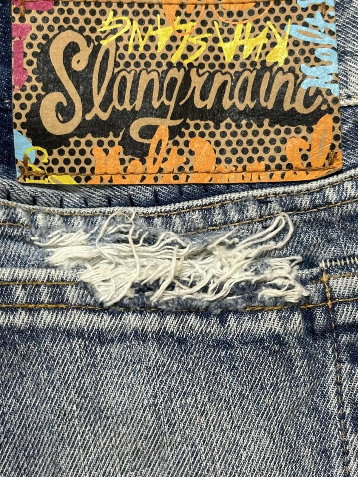 Japanese Brand Vintage Japanese Brand Faded Wash Distressed Patch Jeans Size US 32 / EU 48 - 9 Thumbnail