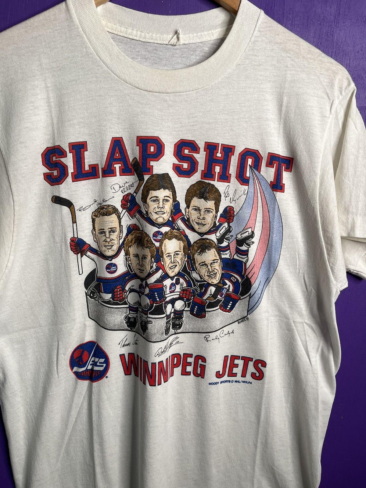 NHL × Vintage Vintage 80s Winnipeg jets whole team t-shirt Size US M / EU 48-50 / 2 - 3 Thumbnail