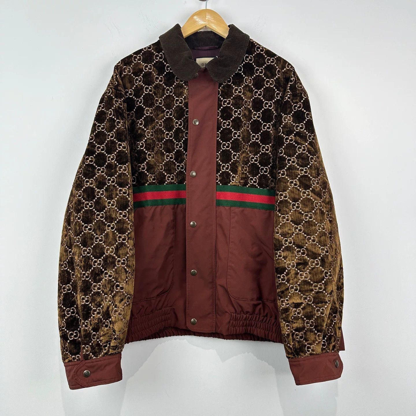 Gucci Gucci Velvet Monogram Embroidered Jacket Size US XXS / EU 40 - 1 Thumbnail