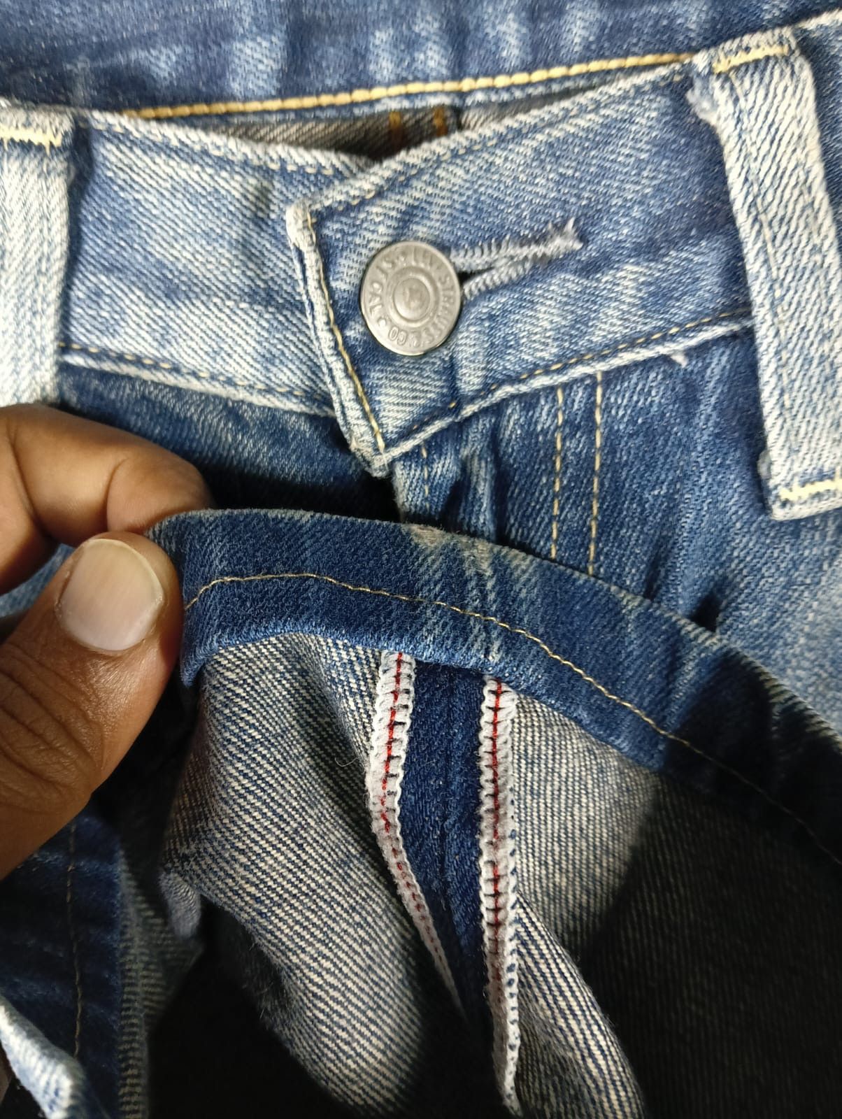 Levi's vintage Levis SelvAge 503 jeans distressed denim Size US 29 - 6 Thumbnail