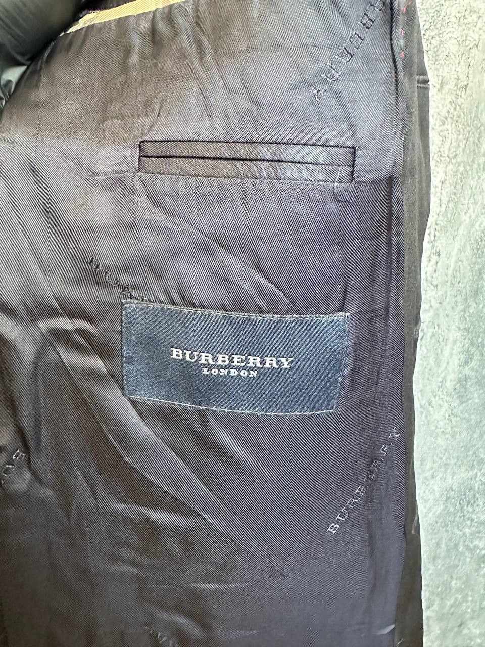 Burberry × Vintage BURBERRY London Blazer Super 100's Wool Gold Buttons Size 44R - 18 Thumbnail