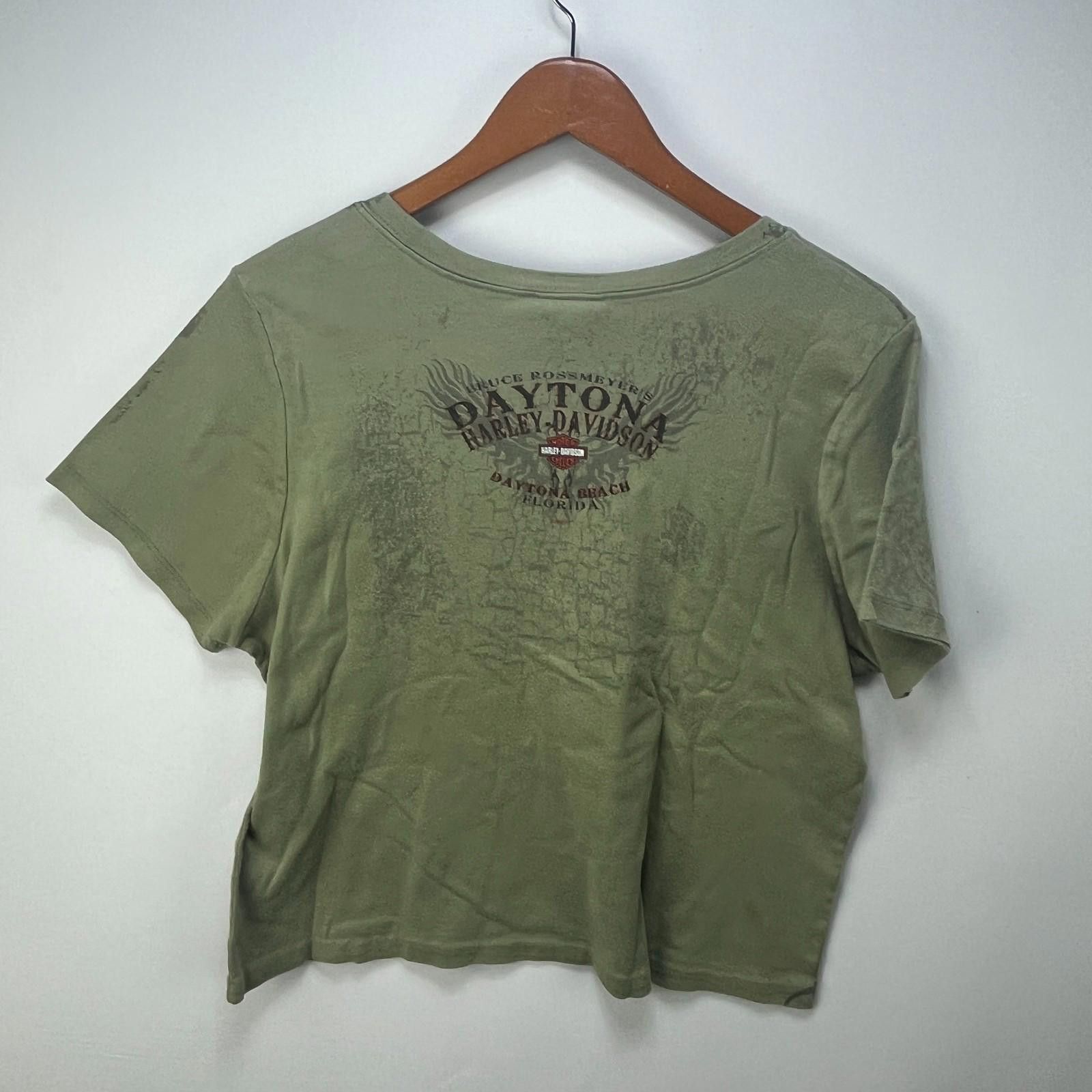 Harley Davidson Vintage Harley Davidson AOP Flames Y2K T Shirt Womens 2XL Size XXL / US 16-18 / IT 52-54 - 8 Thumbnail