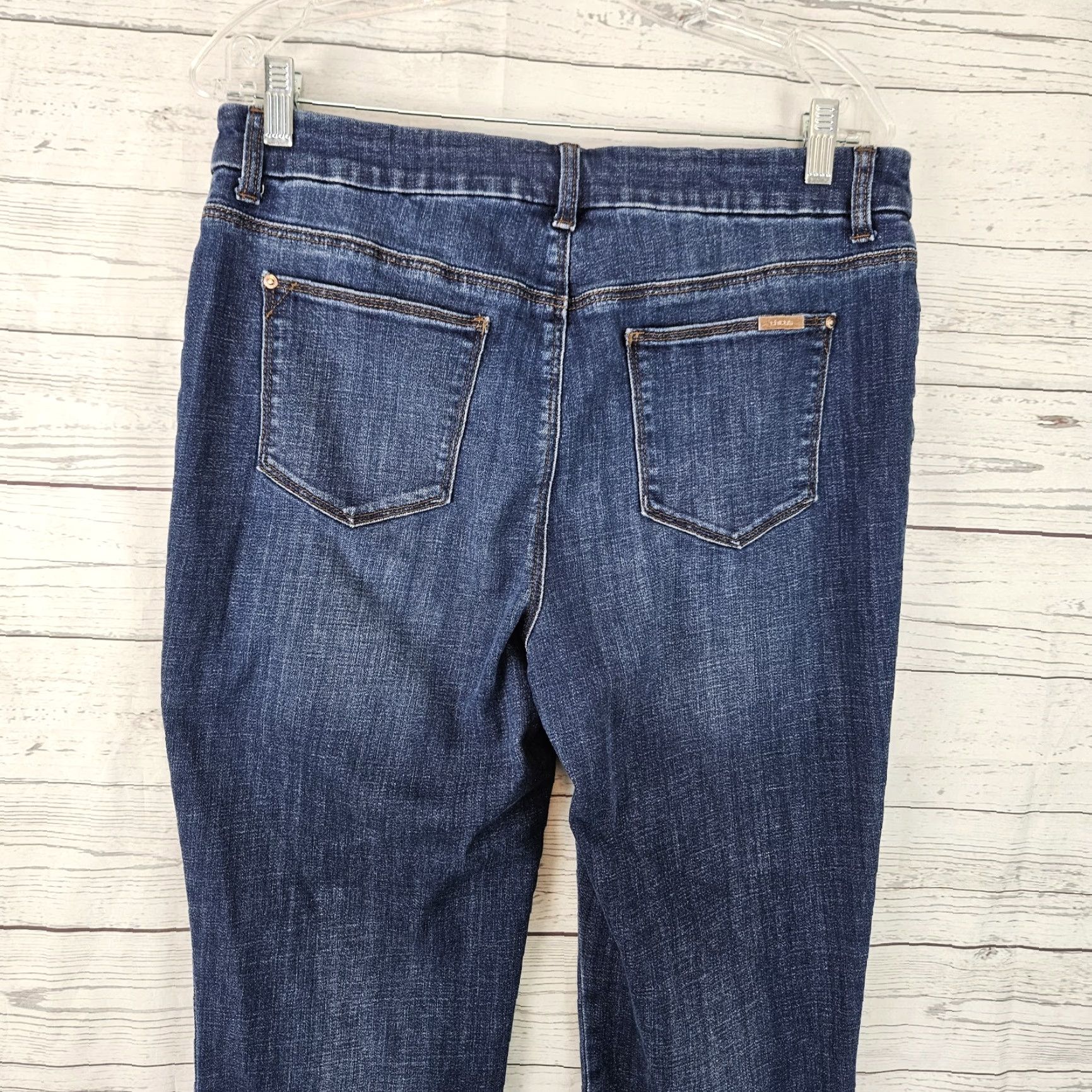 Vintage Chico's Womens So Slimming Girlfriend Slim Leg Crop Jeans Sz 10 Blue Mid Rise Jeans Cropped Womens Slimming 10 Blue Chico's Size 32" / US 10 / IT 46 - 4 Thumbnail