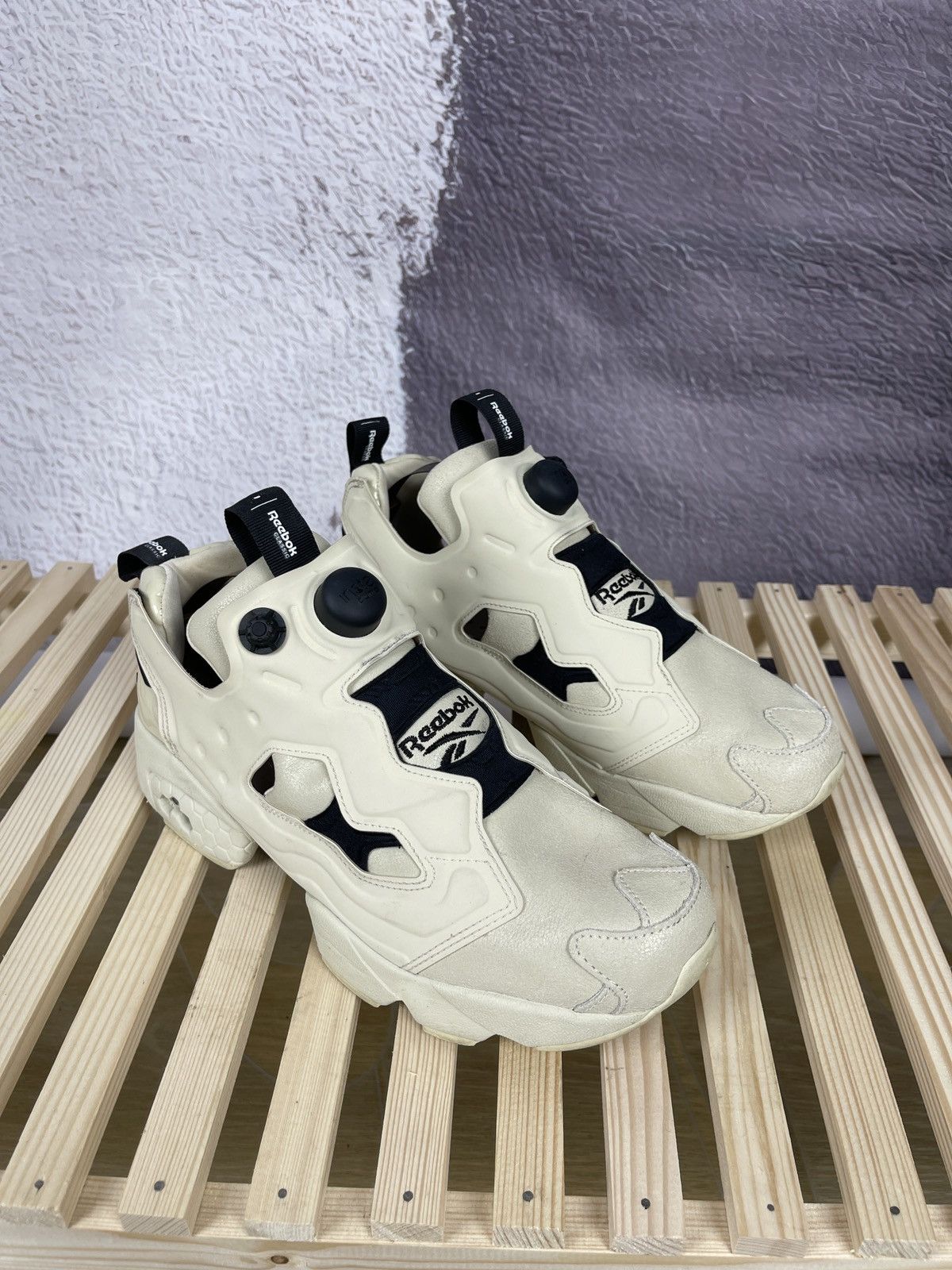 image of Marni x Reebok Instapump Limited Edition Sneakers Ss16 in Beige, Women's (Size 9)