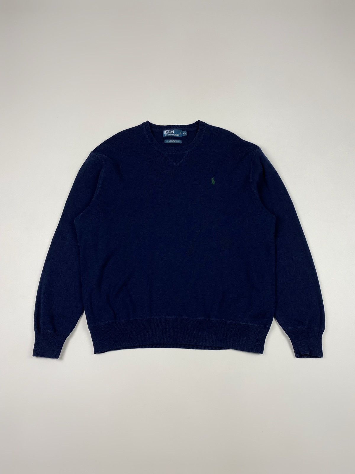 Polo Ralph Lauren × Vintage 1990’s Vintage Polo Ralph Lauren Navy Sweater Size US XL / EU 56 / 4 - 1 Thumbnail