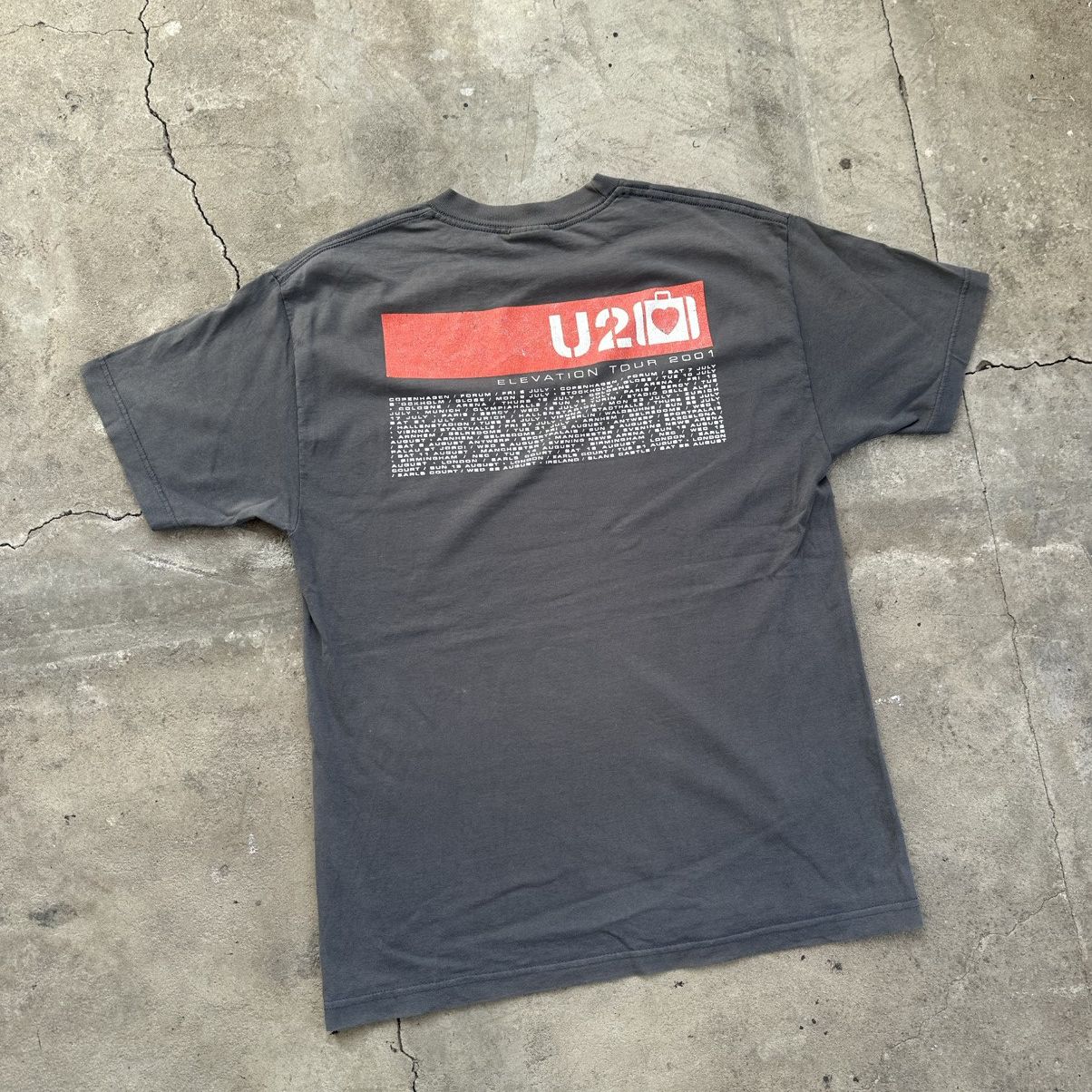 Band Tees U2 Elevation Tour 2001 Tee T Shirt Vintage Grey Size US L / EU 52-54 / 3 - 8 Thumbnail