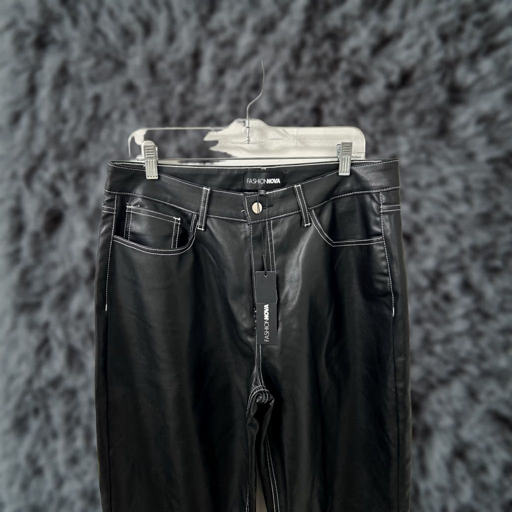 Fashion Nova Fashion Nova Won't Follow The Rules Faux Leather Pants Womens XL Black NWT Fashion Nova Brand Pants Size 40" / US 18 - 1 Thumbnail