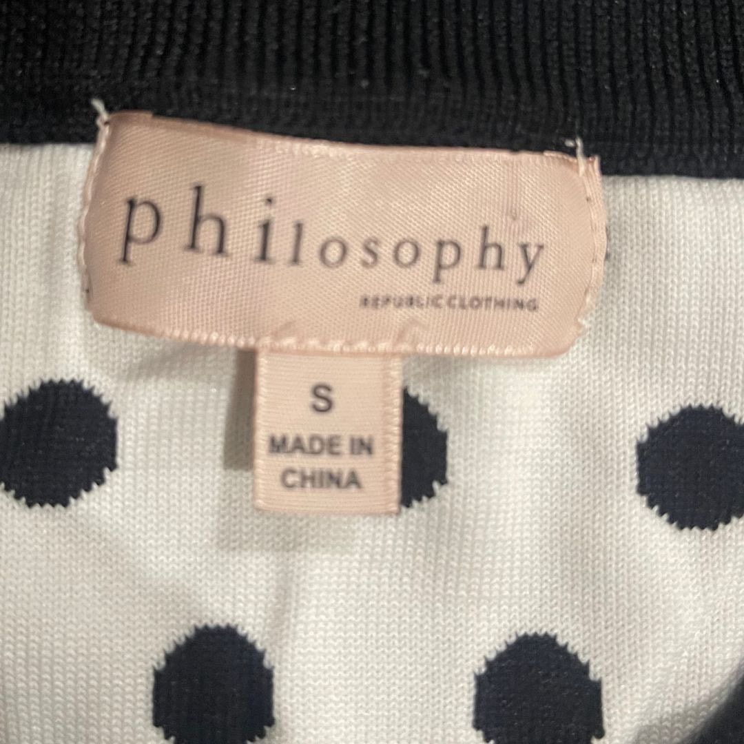Other Philosophy Restyle Collection White Black Polka Dot Top Size S / US 4 / IT 40 - 3 Thumbnail