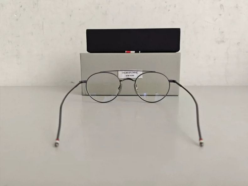 Thom Browne Thom Browne TB-101-C light gray titanium metal eyeglass fr Size ONE SIZE - 3 Thumbnail