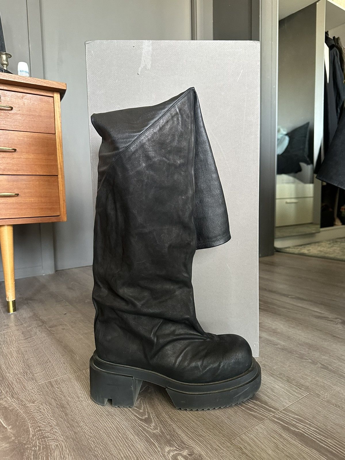 Rick Owens Rick Owens Flared Bogun RARE LEATHER Size US 11 / EU 44 - 2 Thumbnail