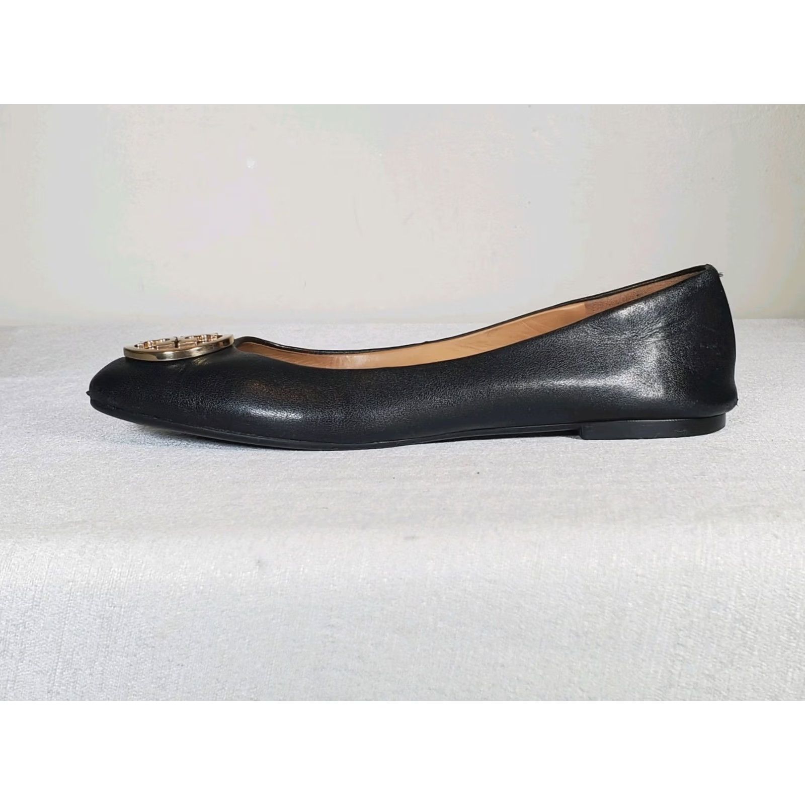 Tory Burch Tory Burch Benton 2 Ballet Flat Black Napa Leather Gold Logo Women's US 8.5 Size US 9 / IT 39 - 5 Thumbnail