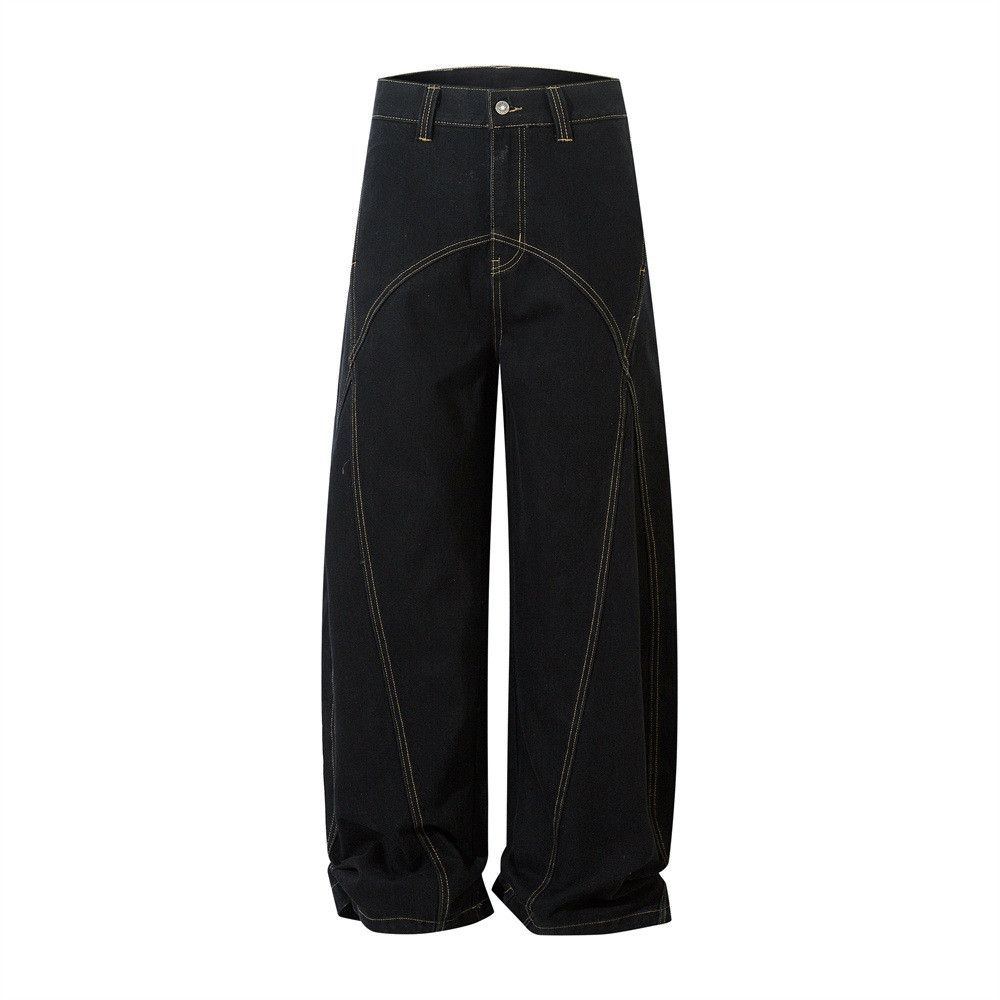 Vintage Men's loose wide-leg patchwork straight scimitar jeans Size US 32 / EU 48 - 1 Thumbnail
