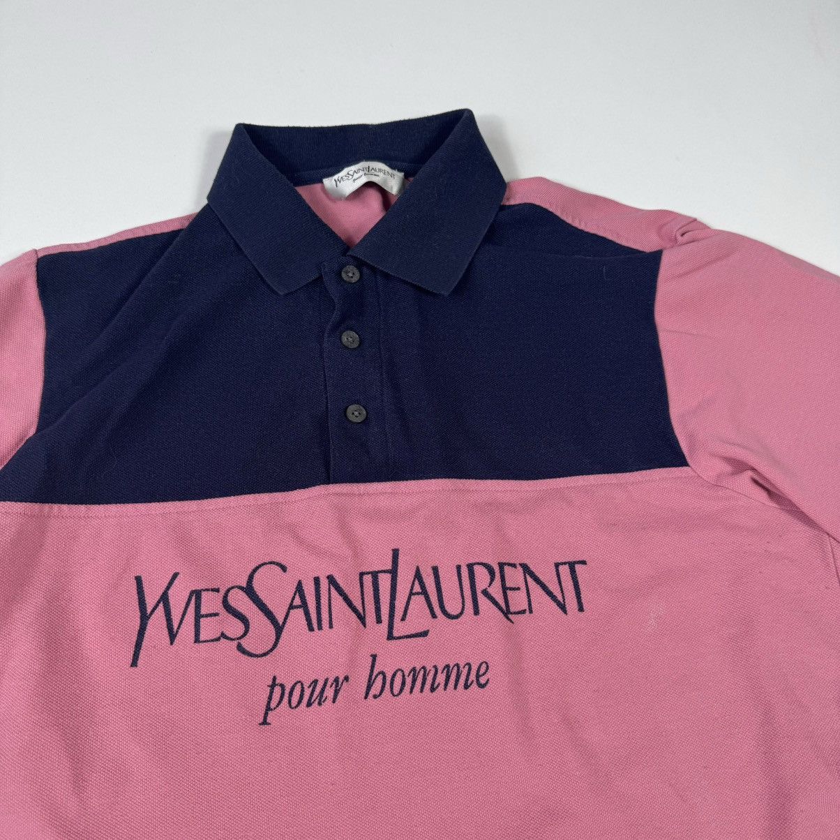 Yves Saint Laurent vintage polo yves saint laurent pour bomme big logo rare Size US S / EU 44-46 / 1 - 4 Thumbnail