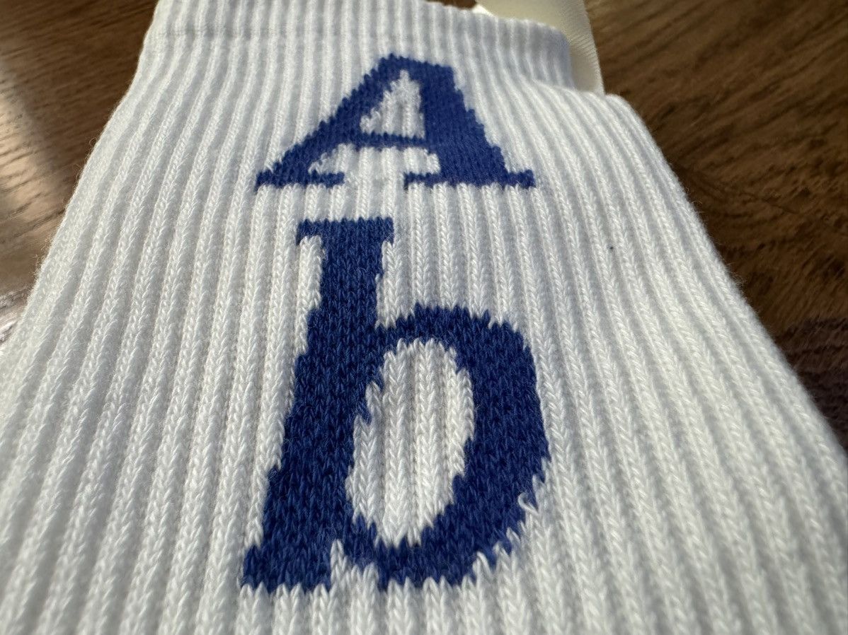 Advisory Board Crystals ITALY MADE ABC Socks White Blue ABC. 123 Cream Size ONE SIZE - 5 Thumbnail