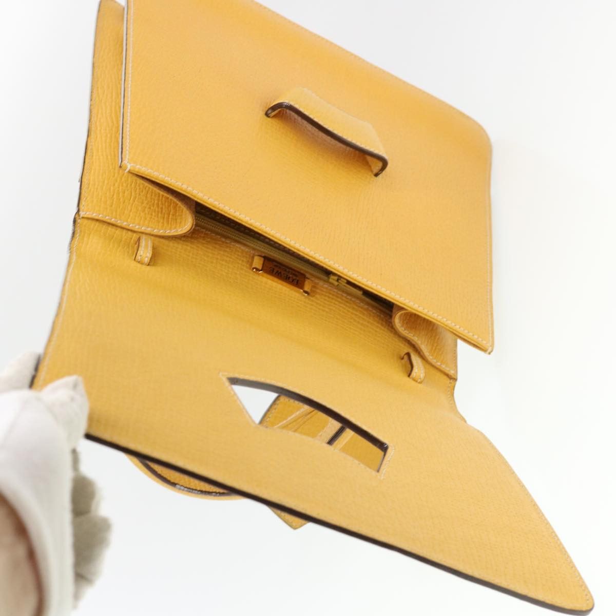 Loewe LOEWE Barcelona Hand Bag Leather Yellow Size ONE SIZE - 10 Thumbnail