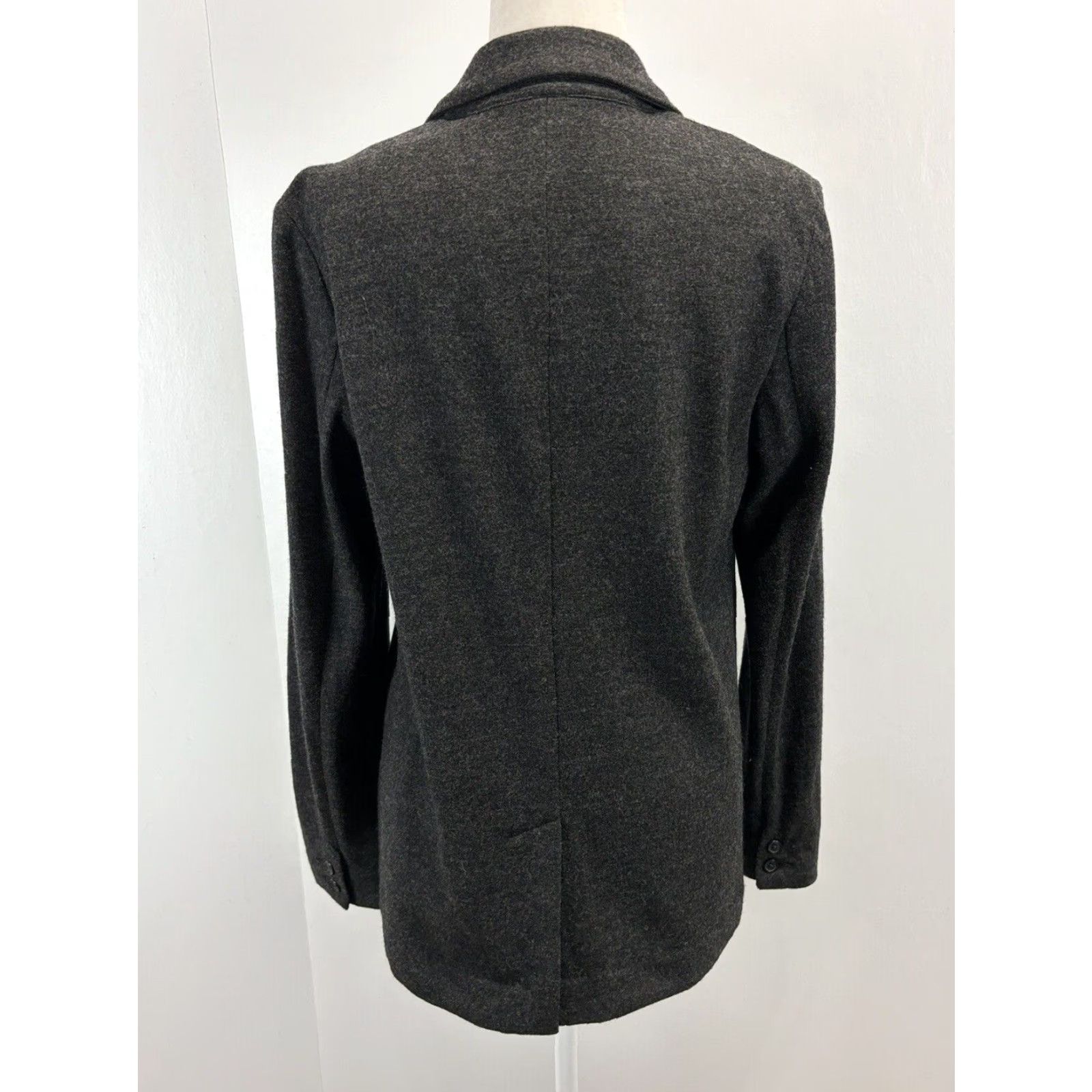 J.Crew J. Crew Charcoal Knit Blazer Jacket Size 10 Women's Double Breast Wool Size L / US 10 / IT 46 - 3 Thumbnail