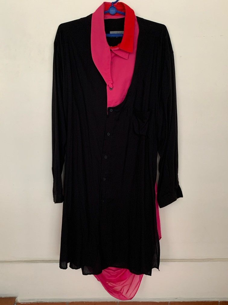 Yohji Yamamoto Yohji Yamamoto Pour Homme HH-B44-815 Docking Long Shirt 19SS Size US M / EU 48-50 / 2 - 9 Thumbnail