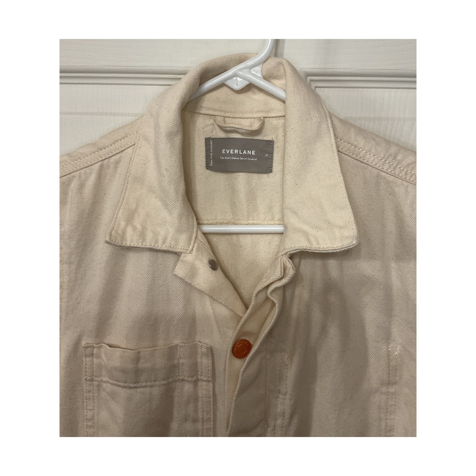 Everlane Everlane 100% Organic Cotton Denim Coverall in Bone,sz 0 Size 25" / US 0 / IT 36 - 9 Thumbnail