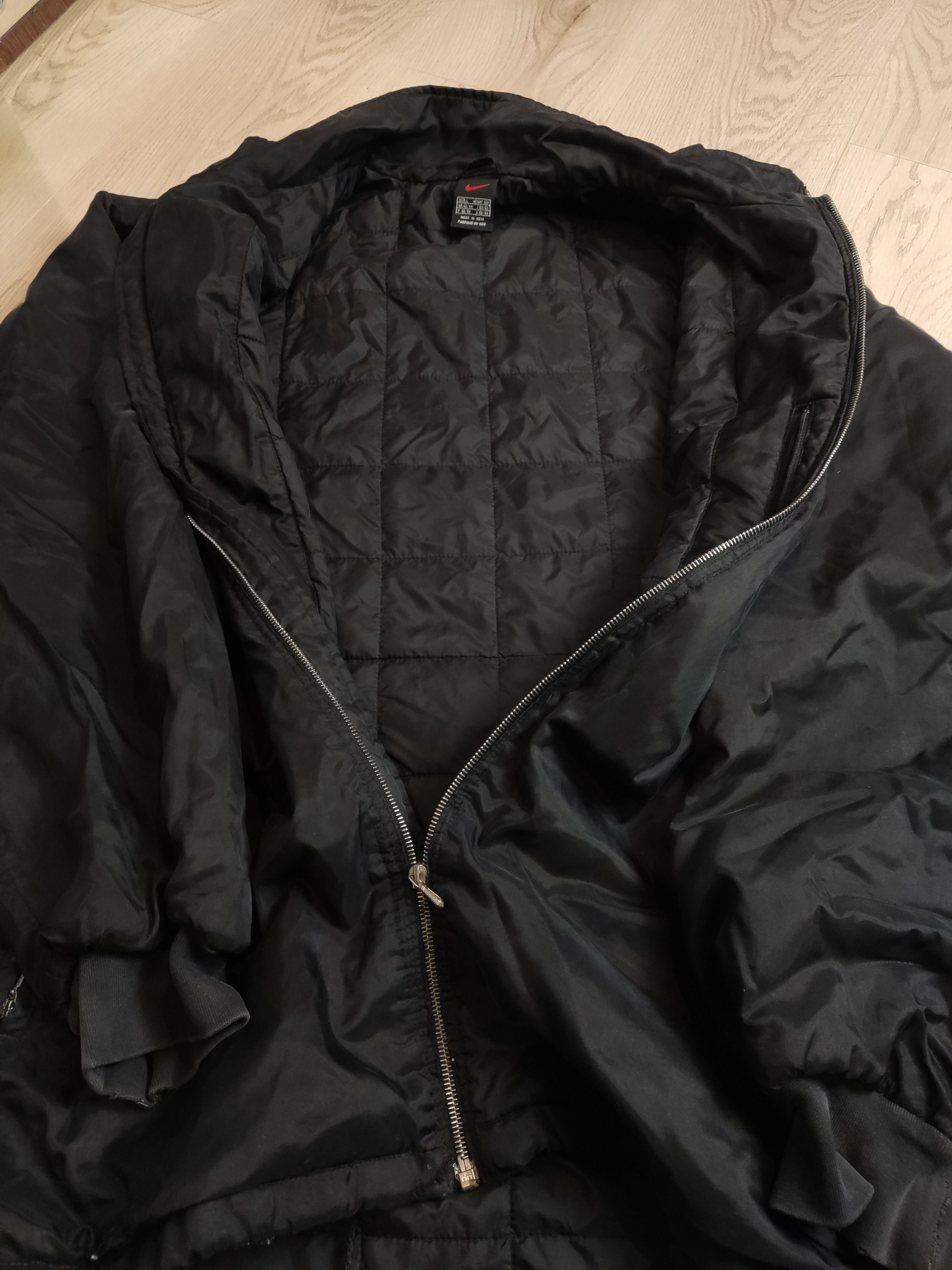 Japanese Brand × Nike Vintage NIKE 90s oversized distressed swoosh logo bomber zip Size US L / EU 52-54 / 3 - 2 Thumbnail