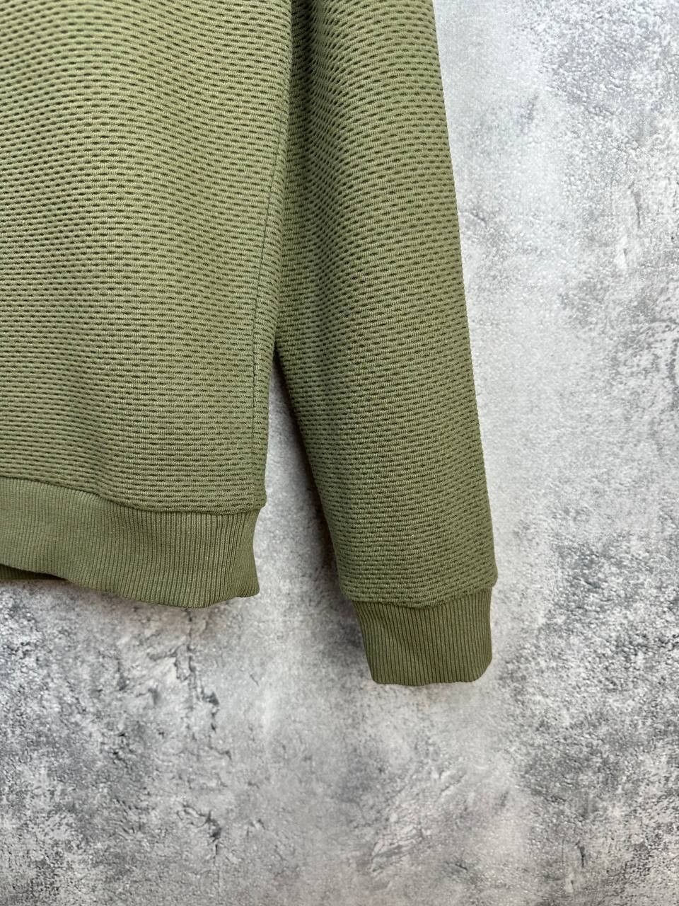 Reiss REISS Khaki Matthew Textured Cotton Blend Jumper Long Sleeve Size US S / EU 44-46 / 1 - 8 Thumbnail