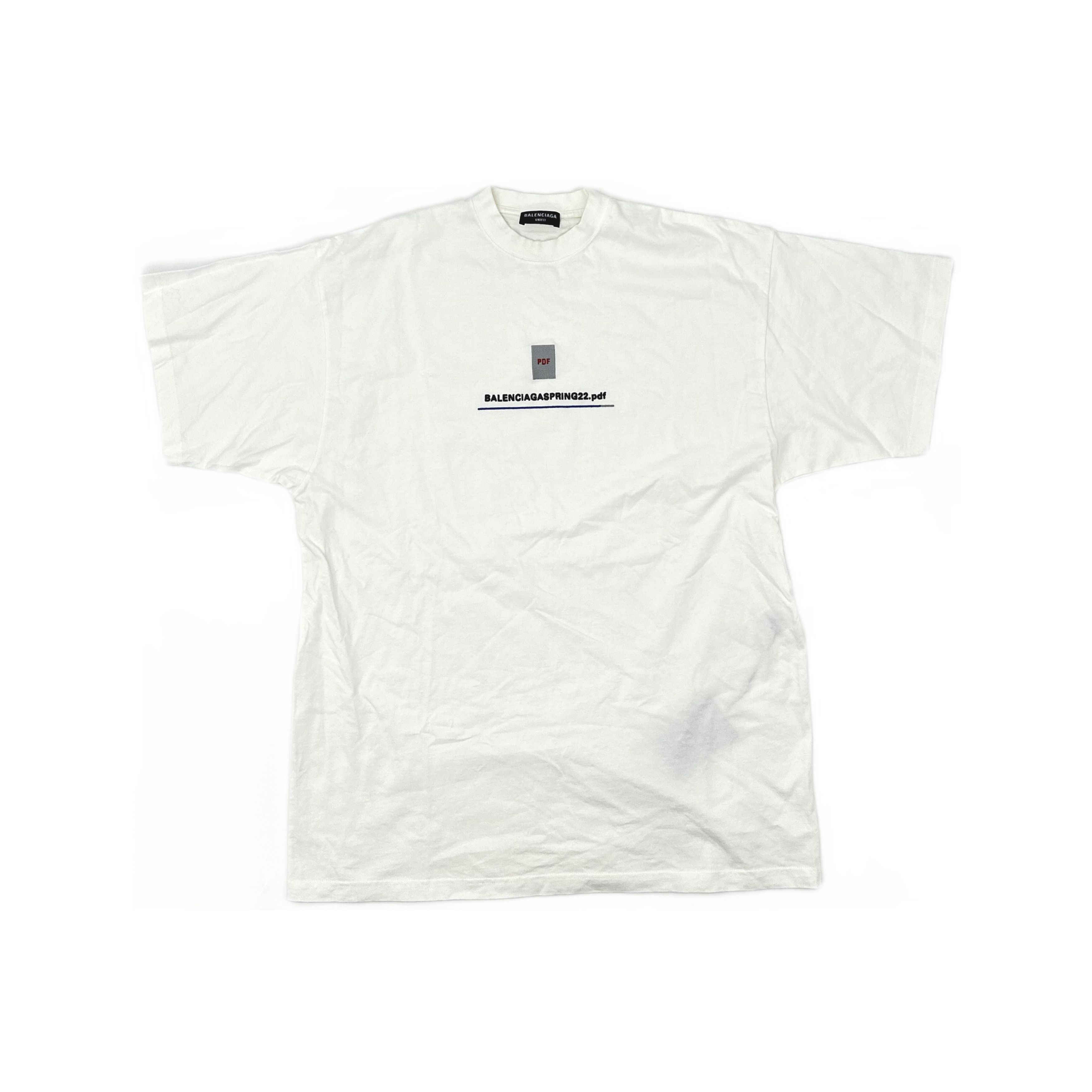 Balenciaga Balenciaga PDF Logo T-Shirt Size US M Size US M / EU 48-50 / 2 - 1 Thumbnail